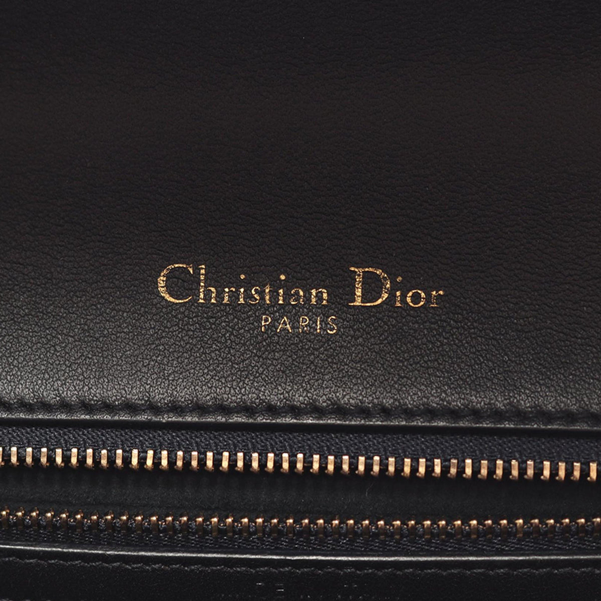 Dior Medium Studded Lambskin Diorama Flap — Black