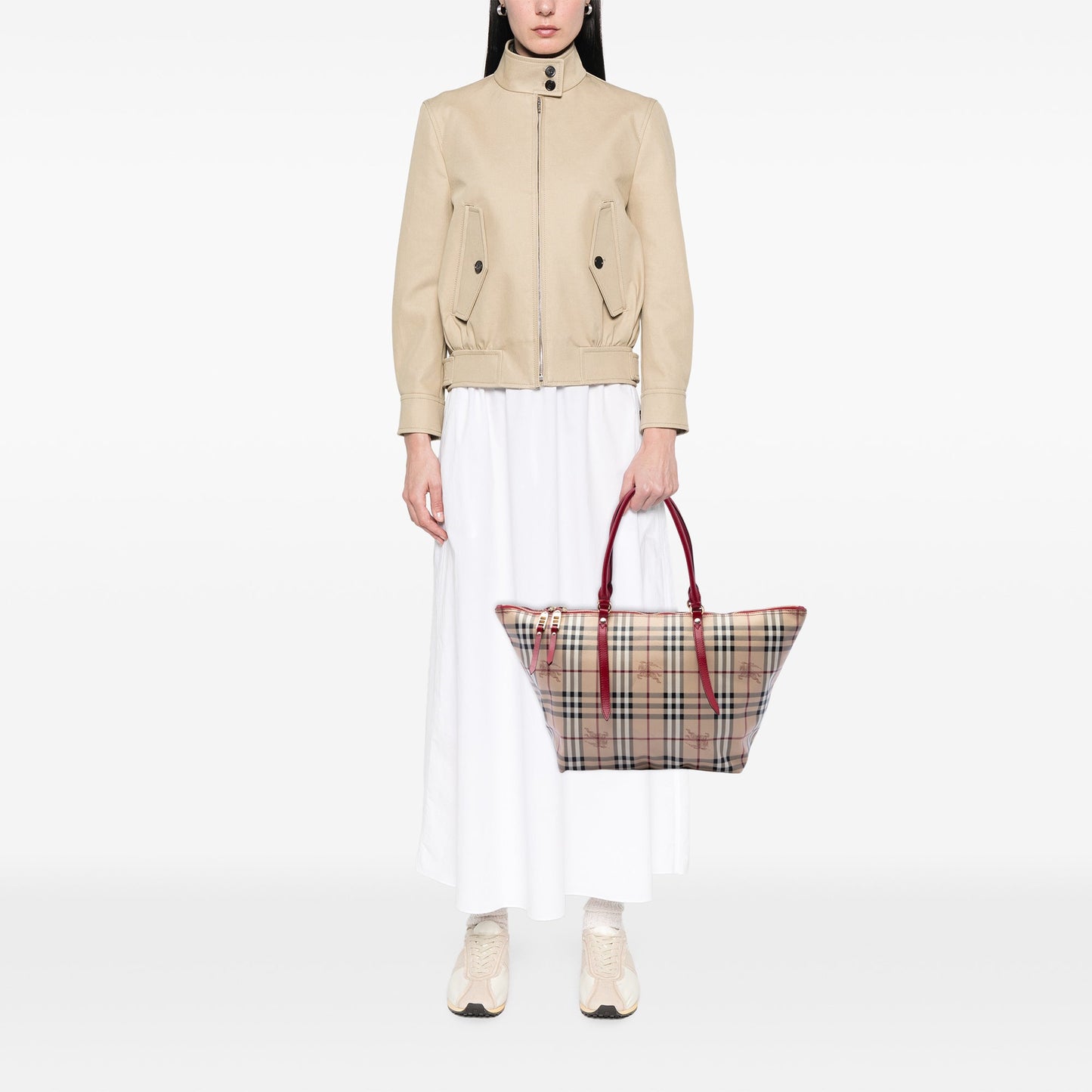 Burberry Medium Haymarket Check Coated Canvas Salisbury Tote