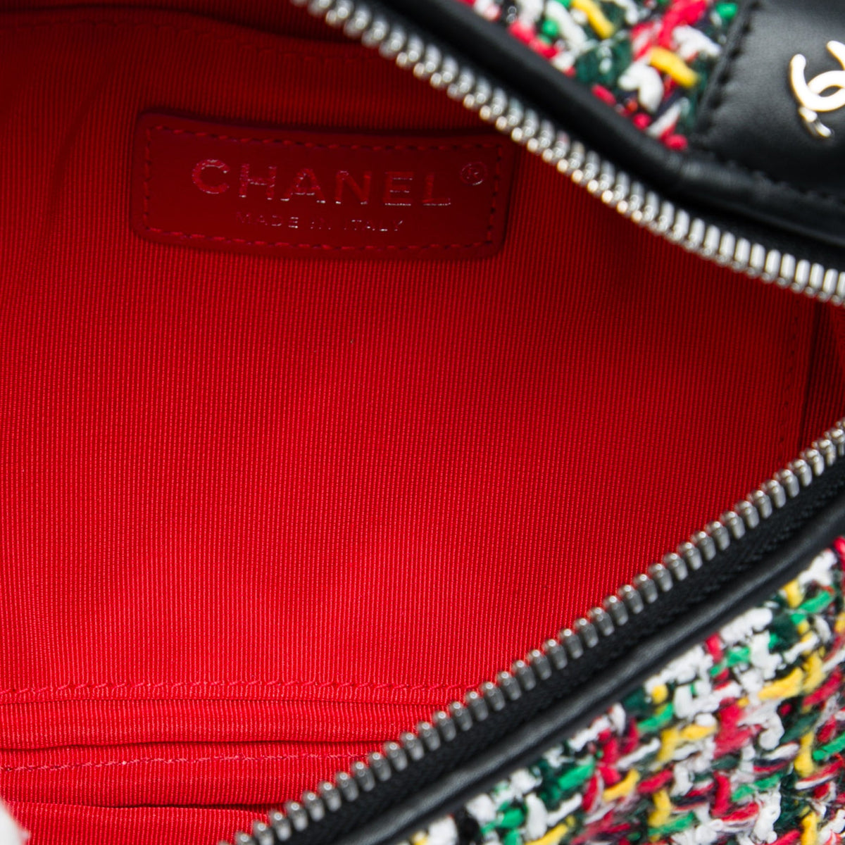 Chanel Tweed Street Allure Belt Bag — Black