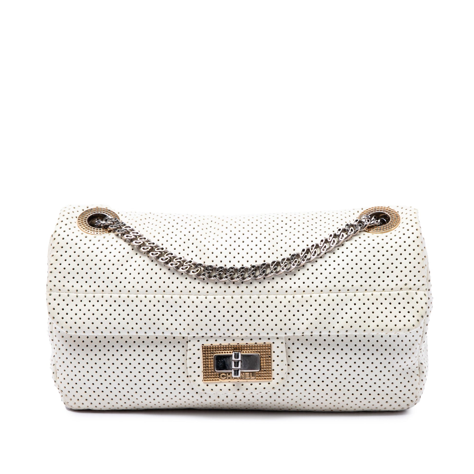 Chanel Small Perforated Calfskin Reissue 2.55 Drill Flap