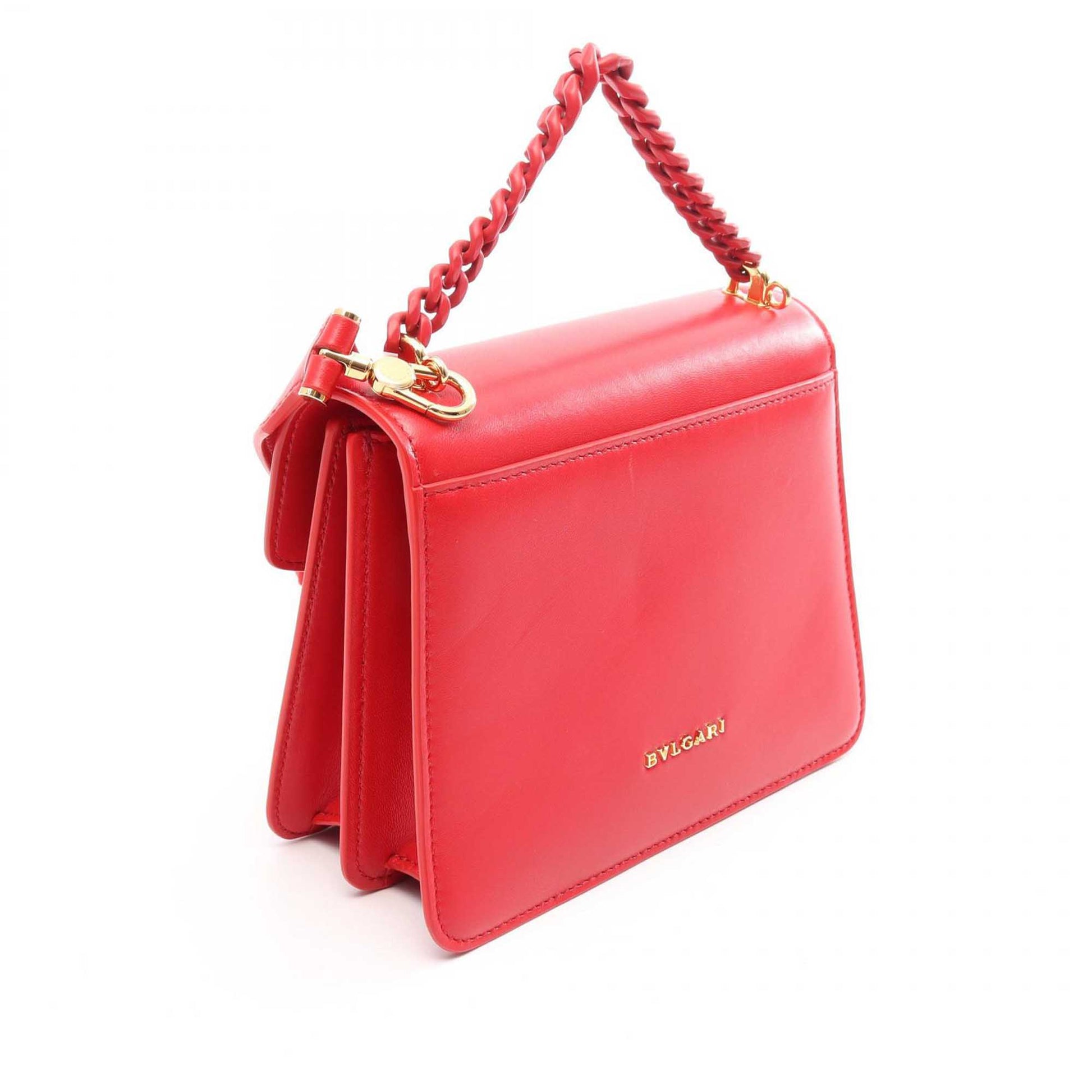 Bvlgari Leather Serpenti Forever Maxi Chain Top Handle Bag
