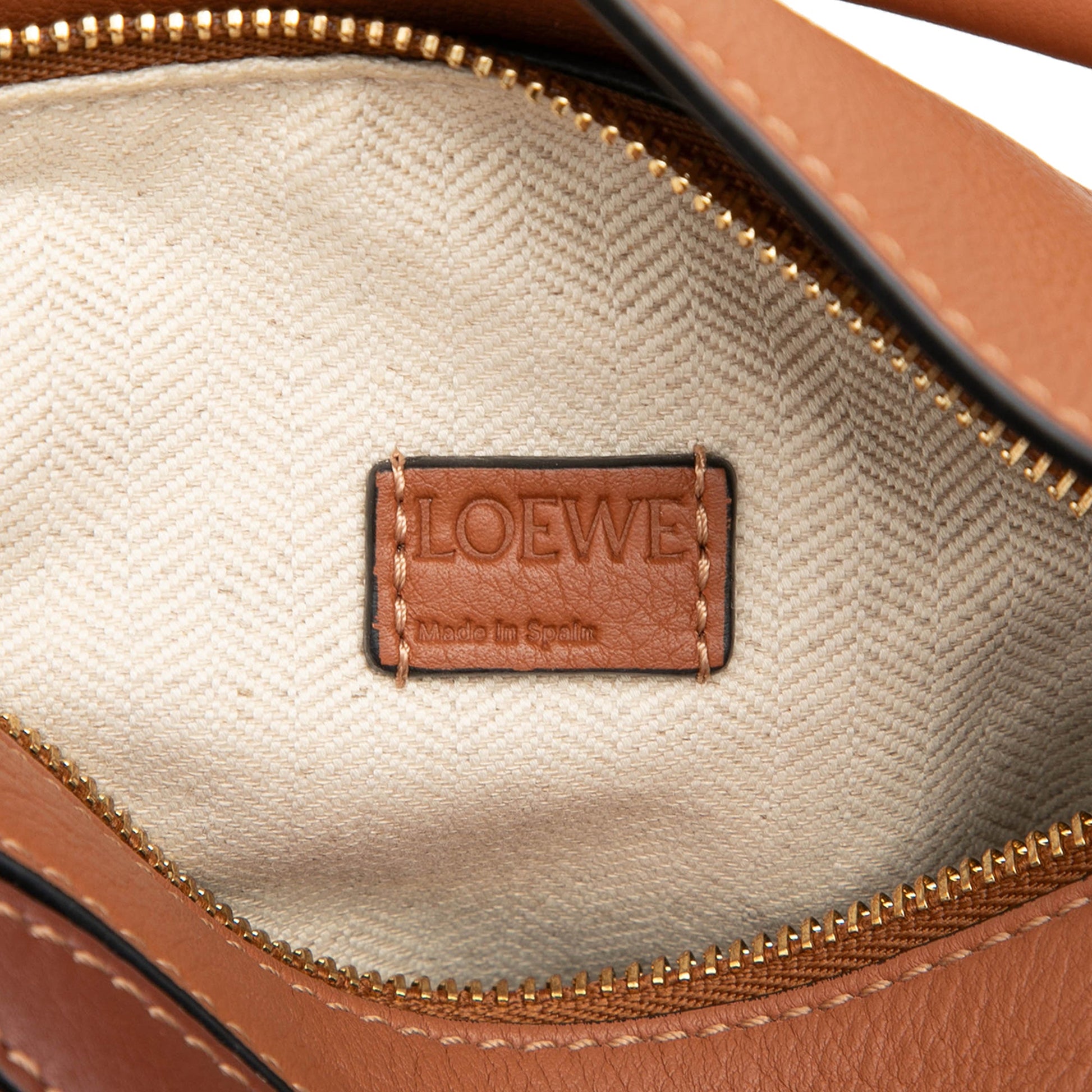 LOEWE Mini Tricolor Calfskin Puzzle Satchel