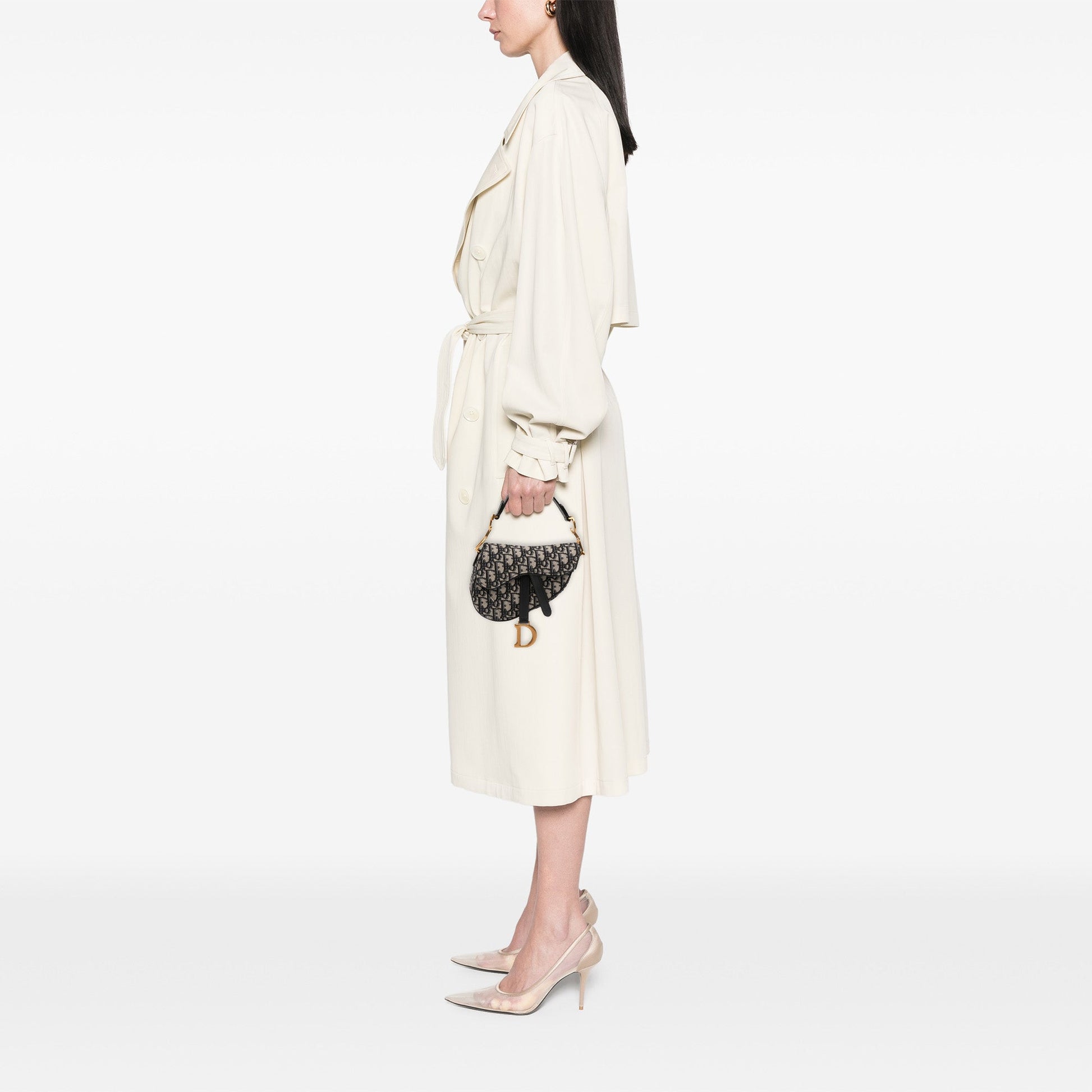 Dior Mini Oblique Canvas Saddle Bag