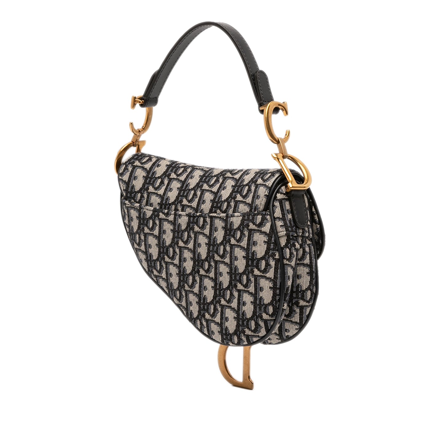 Dior Mini Oblique Canvas Saddle Bag