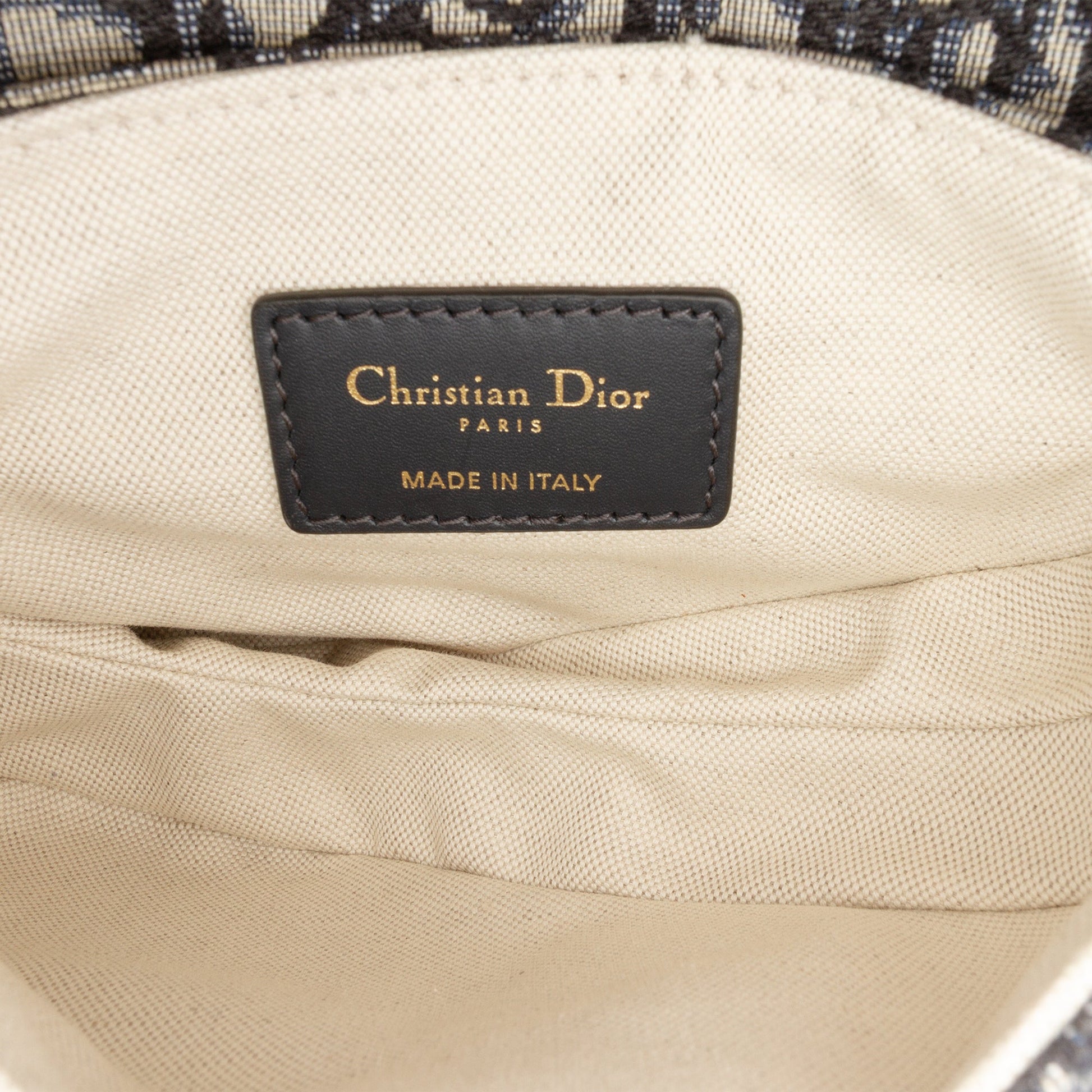 Dior Mini Oblique Canvas Saddle Bag