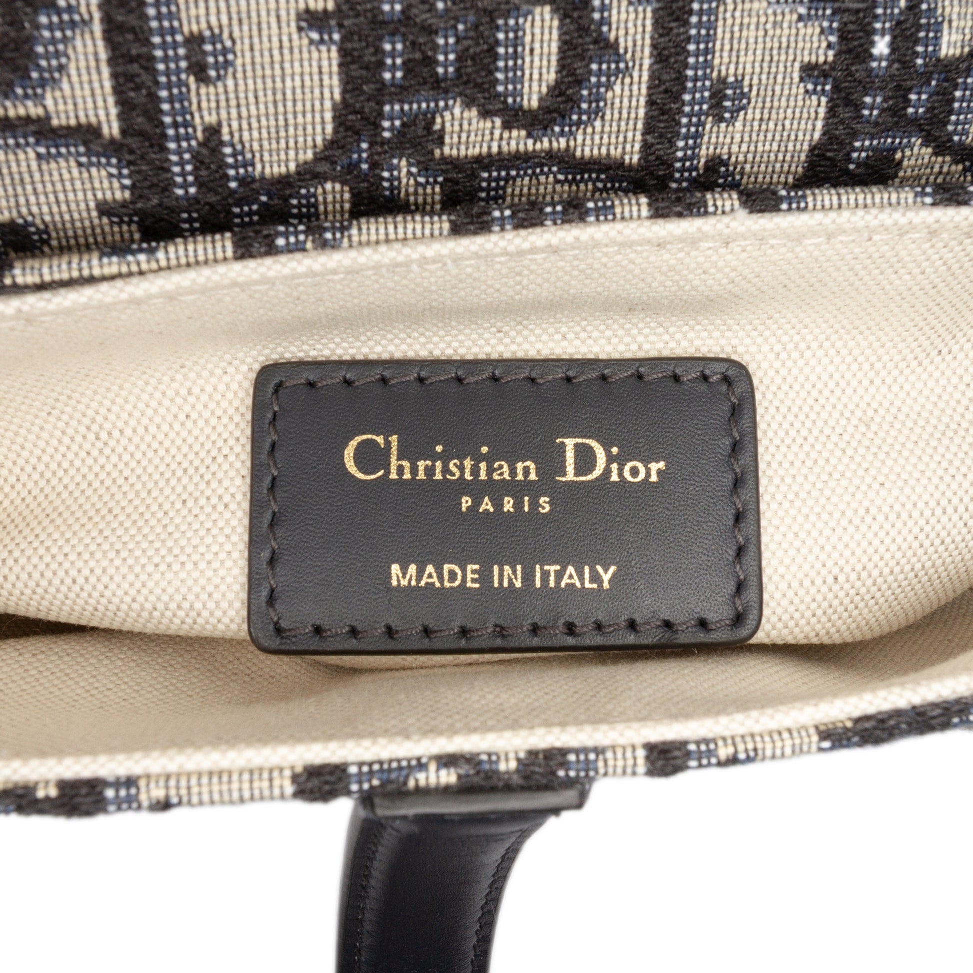 Dior Mini Oblique Canvas Saddle Bag