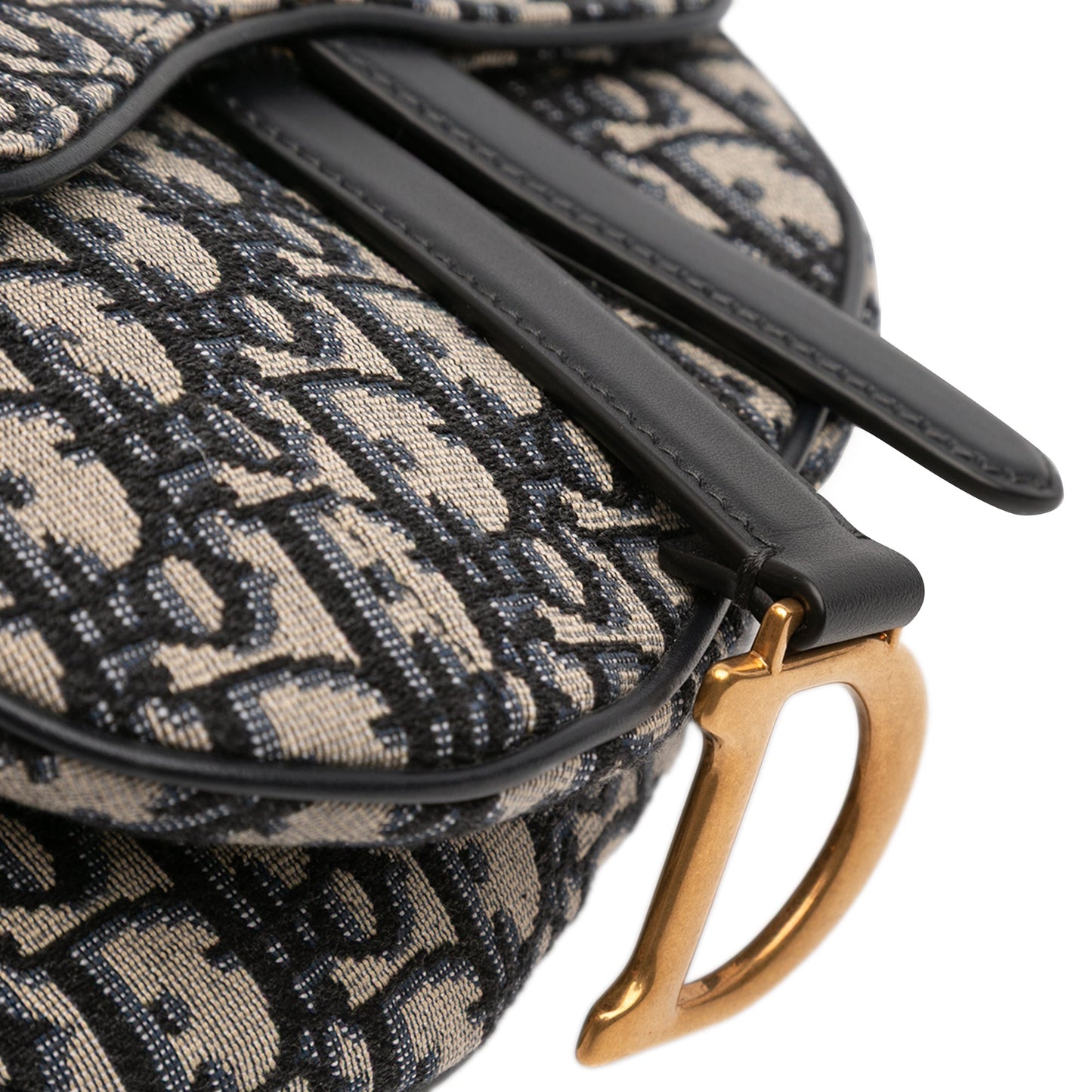 Dior Mini Oblique Canvas Saddle Bag