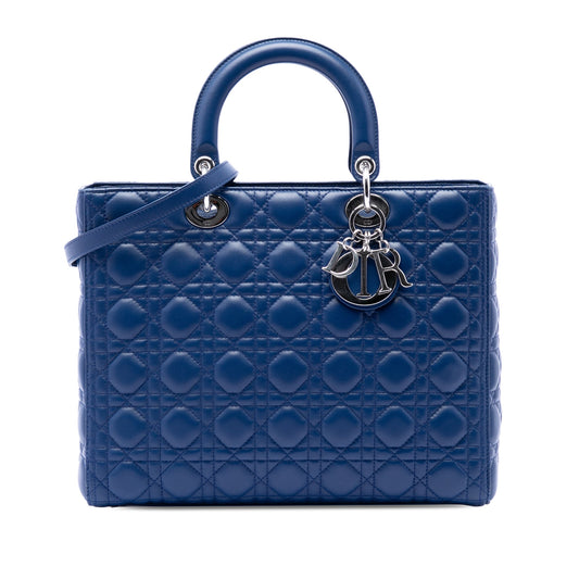 Dior Large Lambskin Cannage Lady Dior