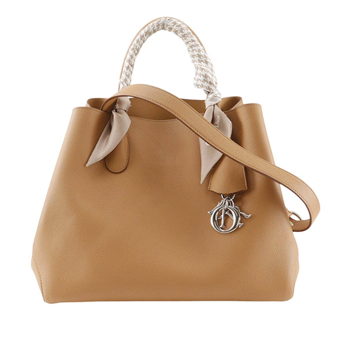 Dior Medium Calfskin Open Bar Satchel — Brown