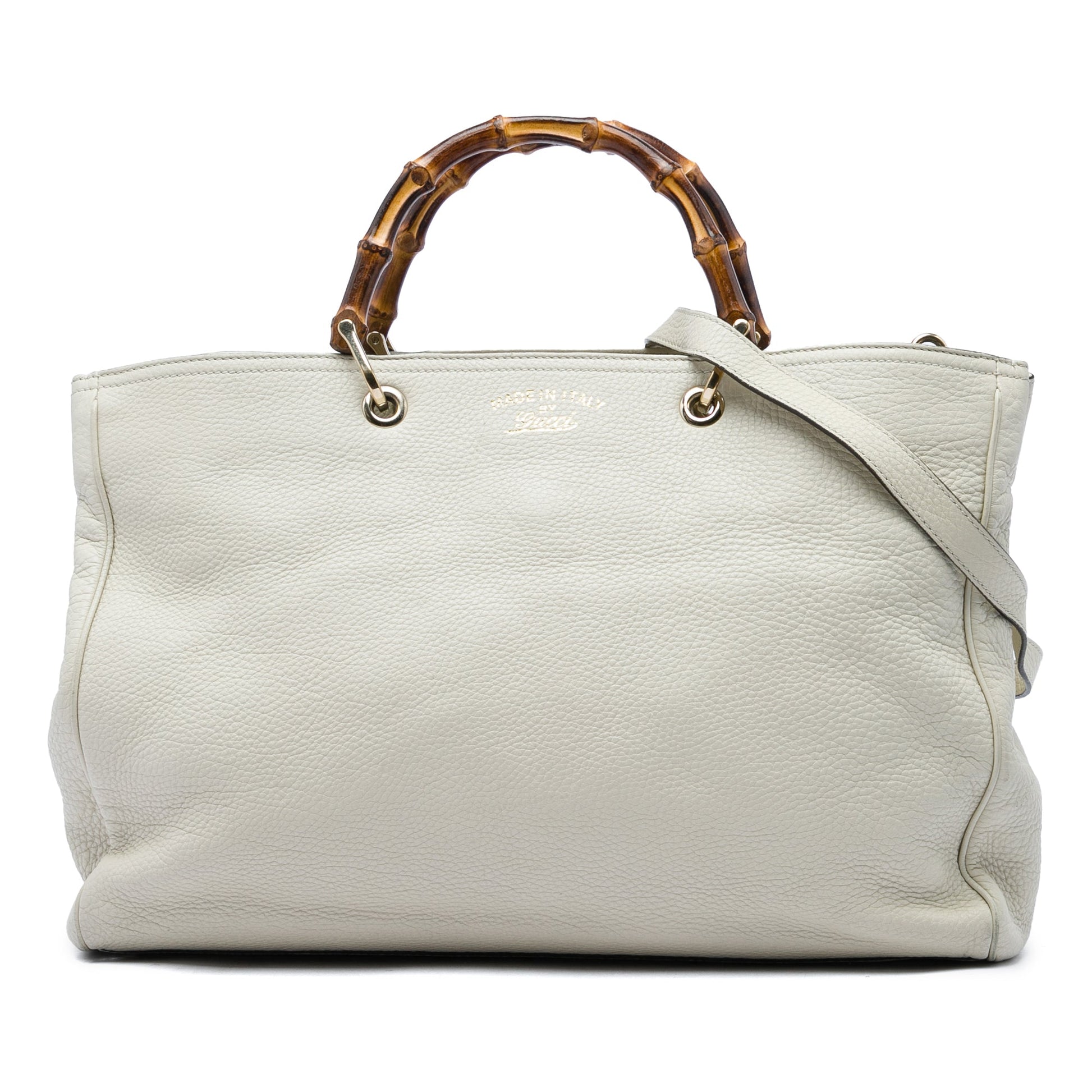 Gucci Large Calfskin Bamboo Shopper Satchel