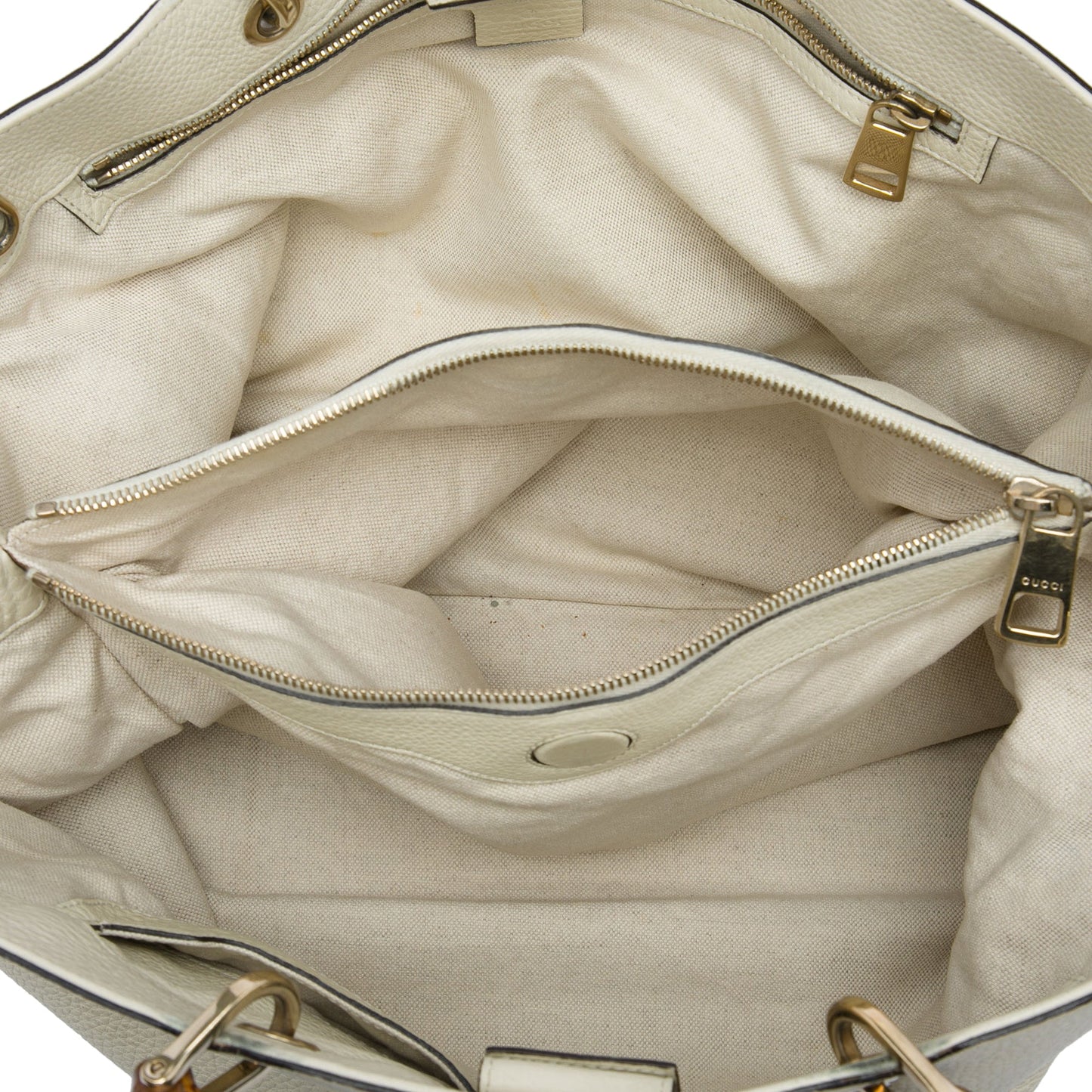 Gucci Large Calfskin Bamboo Shopper Satchel