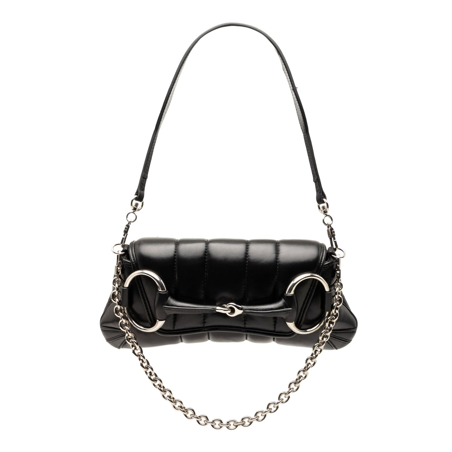 Gucci Small Quilted Leather Horsebit Chain Satchel