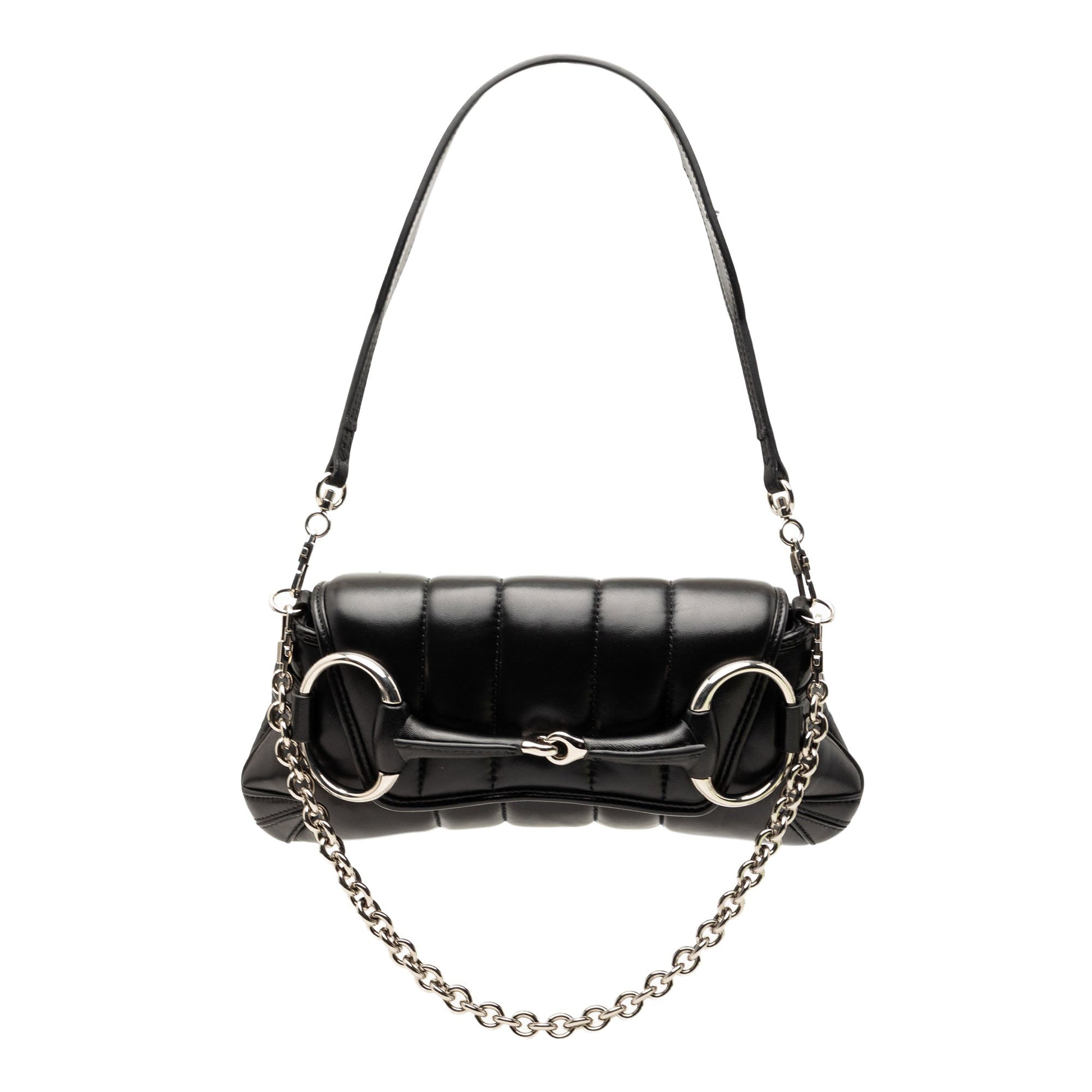 Gucci Small Quilted Leather Horsebit Chain Satchel
