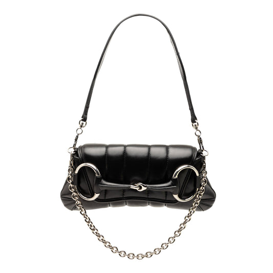 Gucci Small Quilted Leather Horsebit Chain Satchel