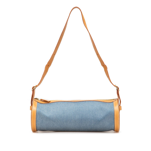 Hermès Denim and Calfskin Sac Doremi 33