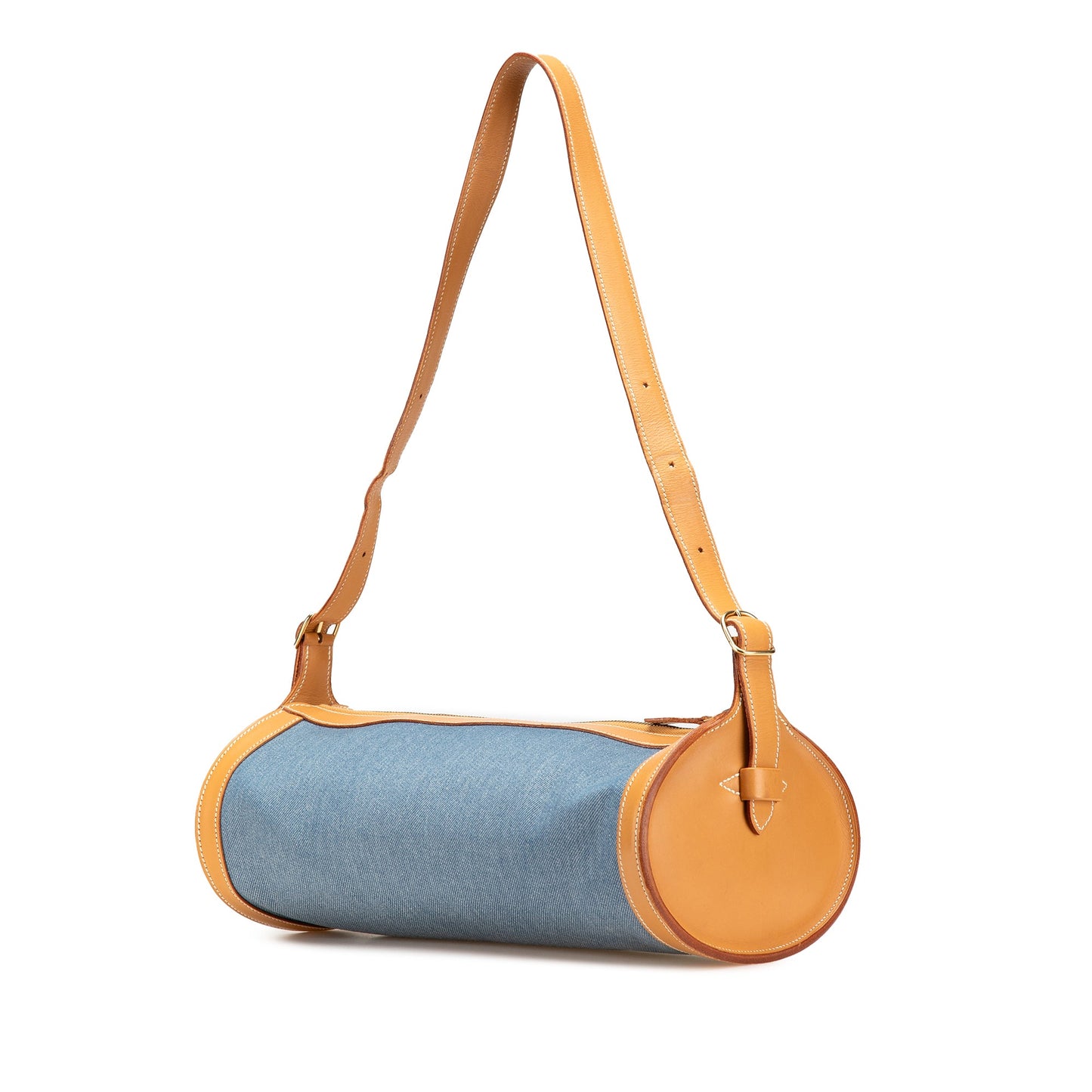 Hermès Denim and Calfskin Sac Doremi 33