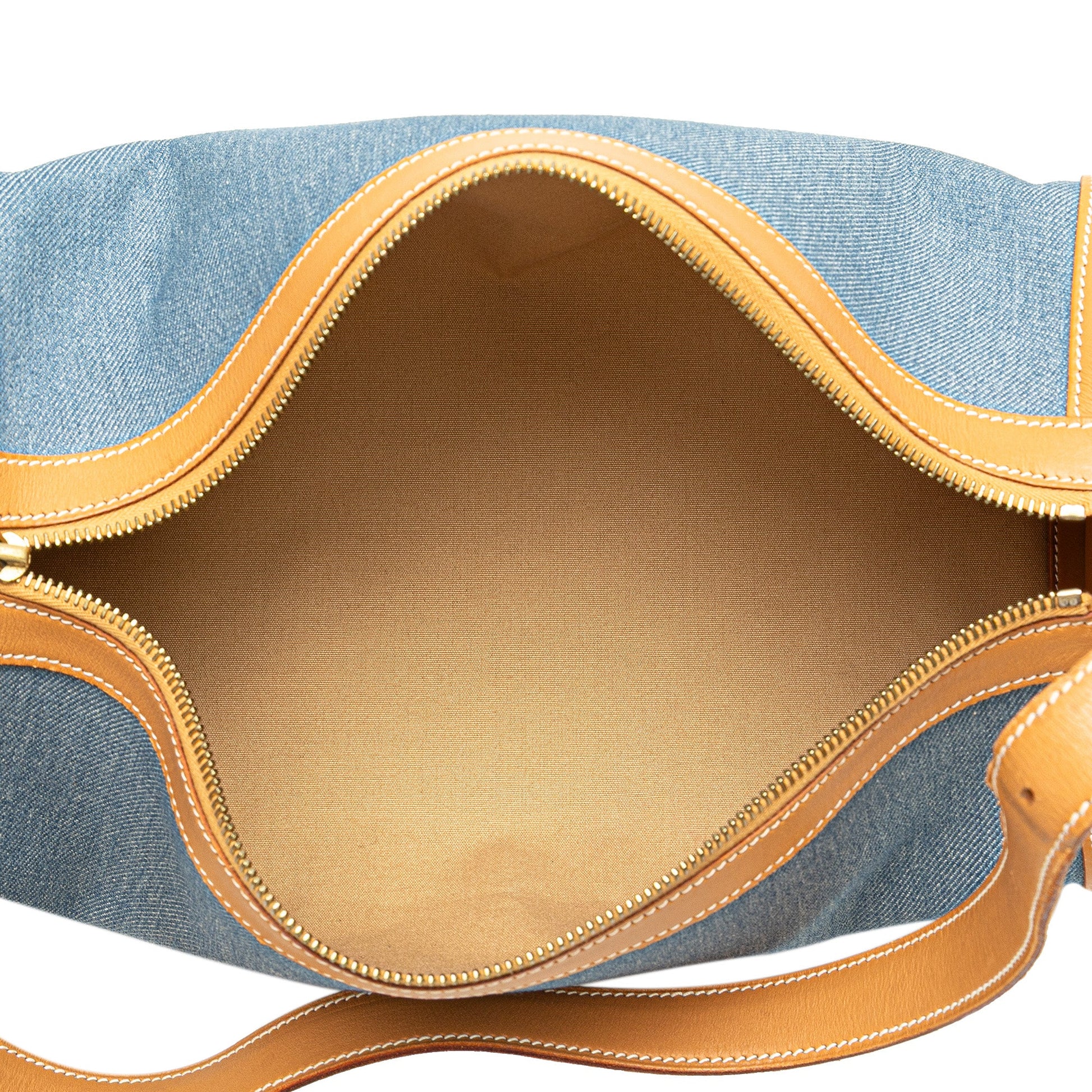 Hermès Denim and Calfskin Sac Doremi 33