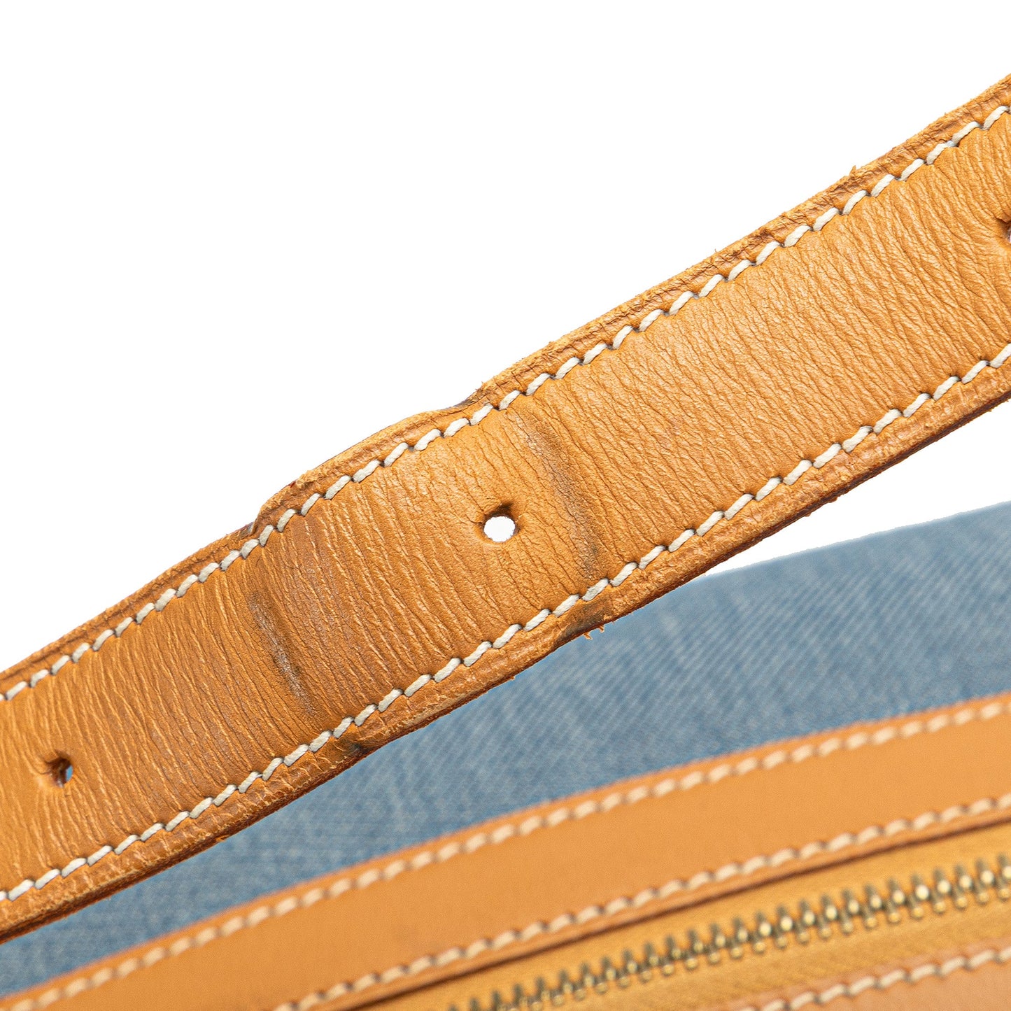 Hermès Denim and Calfskin Sac Doremi 33
