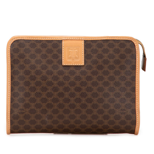 Celine Macadam Coated Canvas Clutch