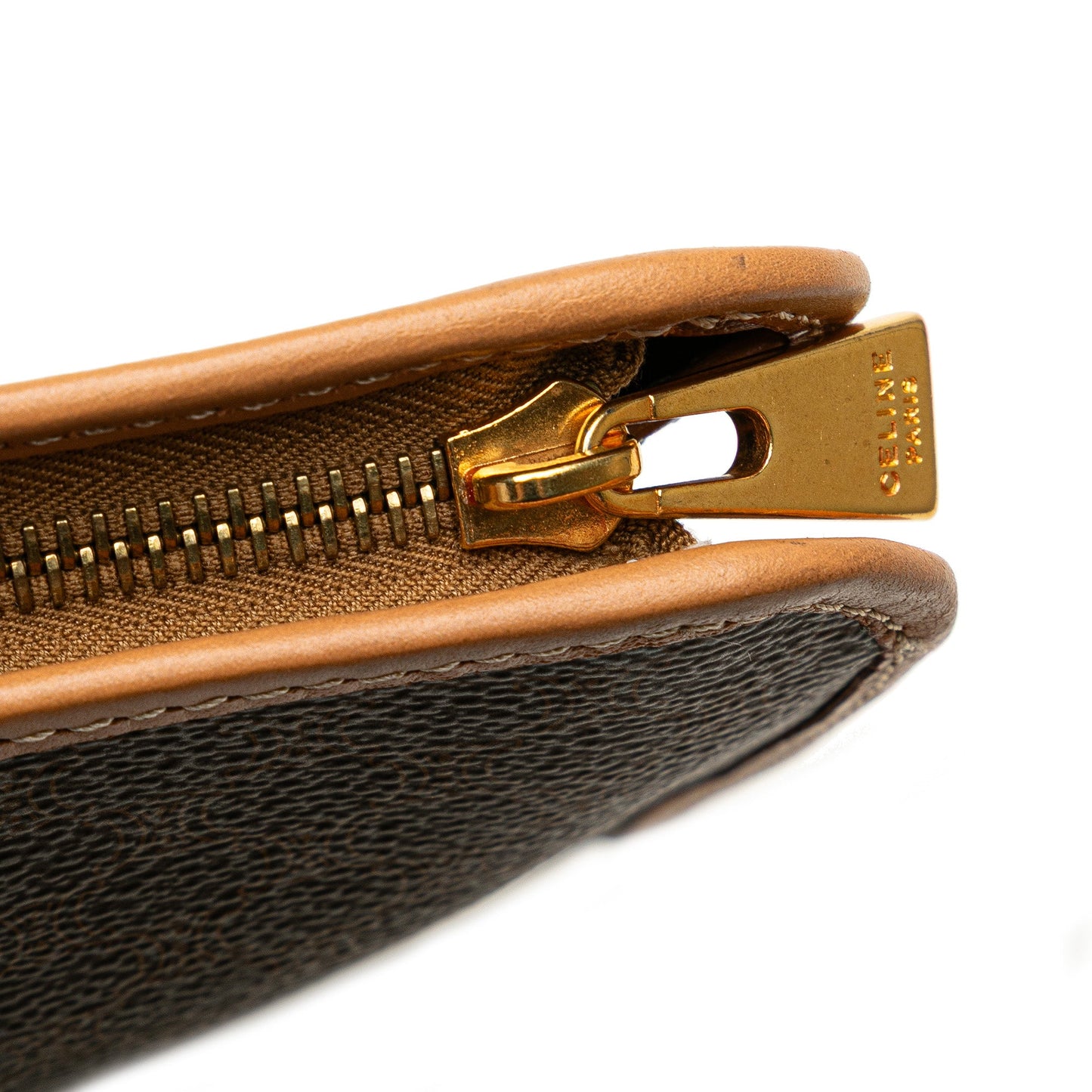 Celine Macadam Coated Canvas Clutch