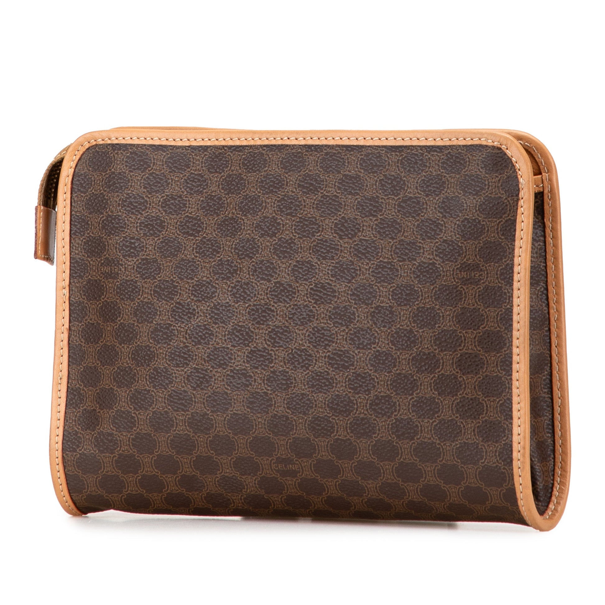 Celine Macadam Coated Canvas Clutch