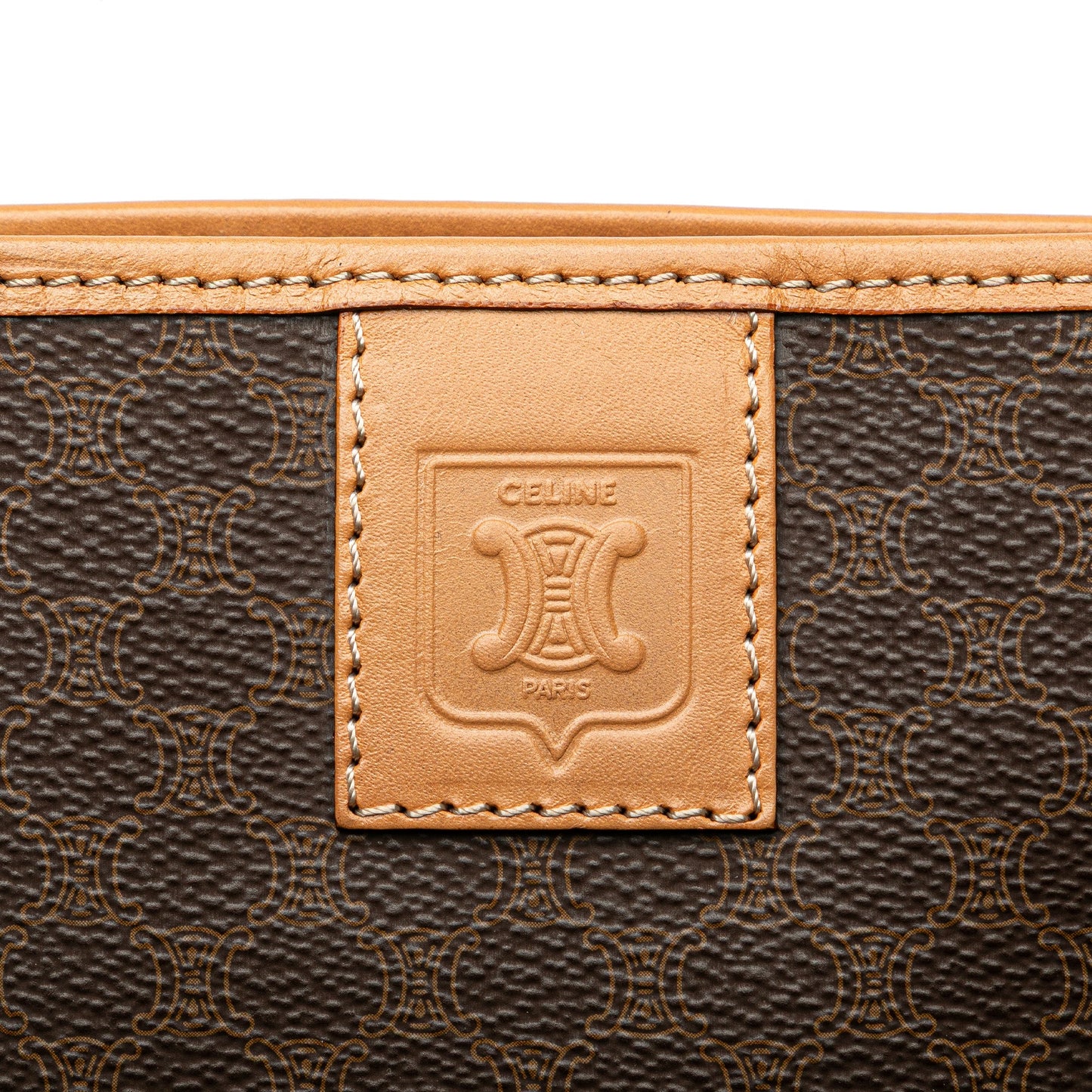 Celine Macadam Coated Canvas Clutch