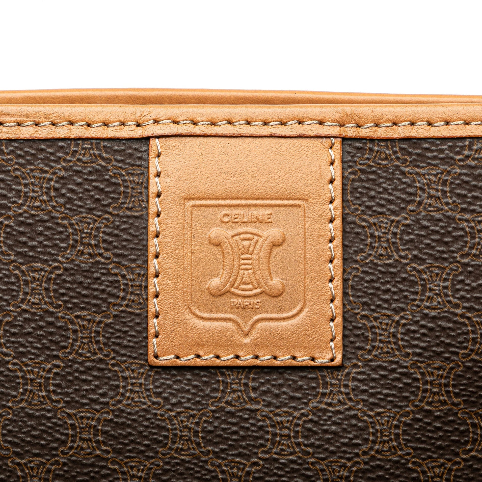 Celine Macadam Coated Canvas Clutch