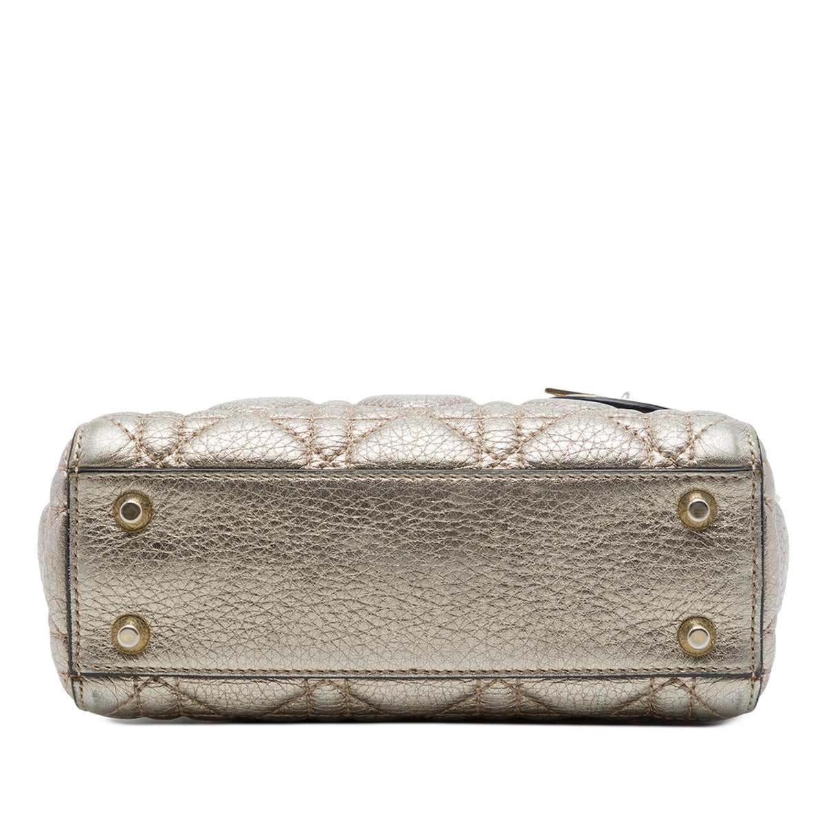 Dior Mini Metallic Calfskin Cannage Supple Lady Dior — Gold