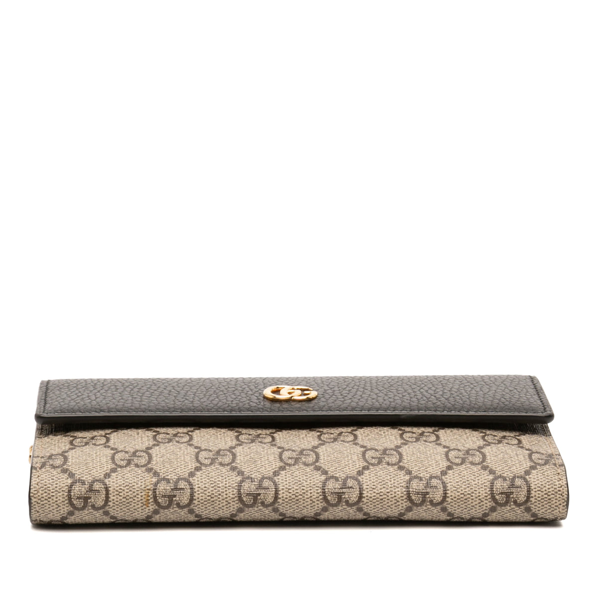 Gucci Bicolor GG Marmont Calfskin and GG Supreme Wallet on Chain