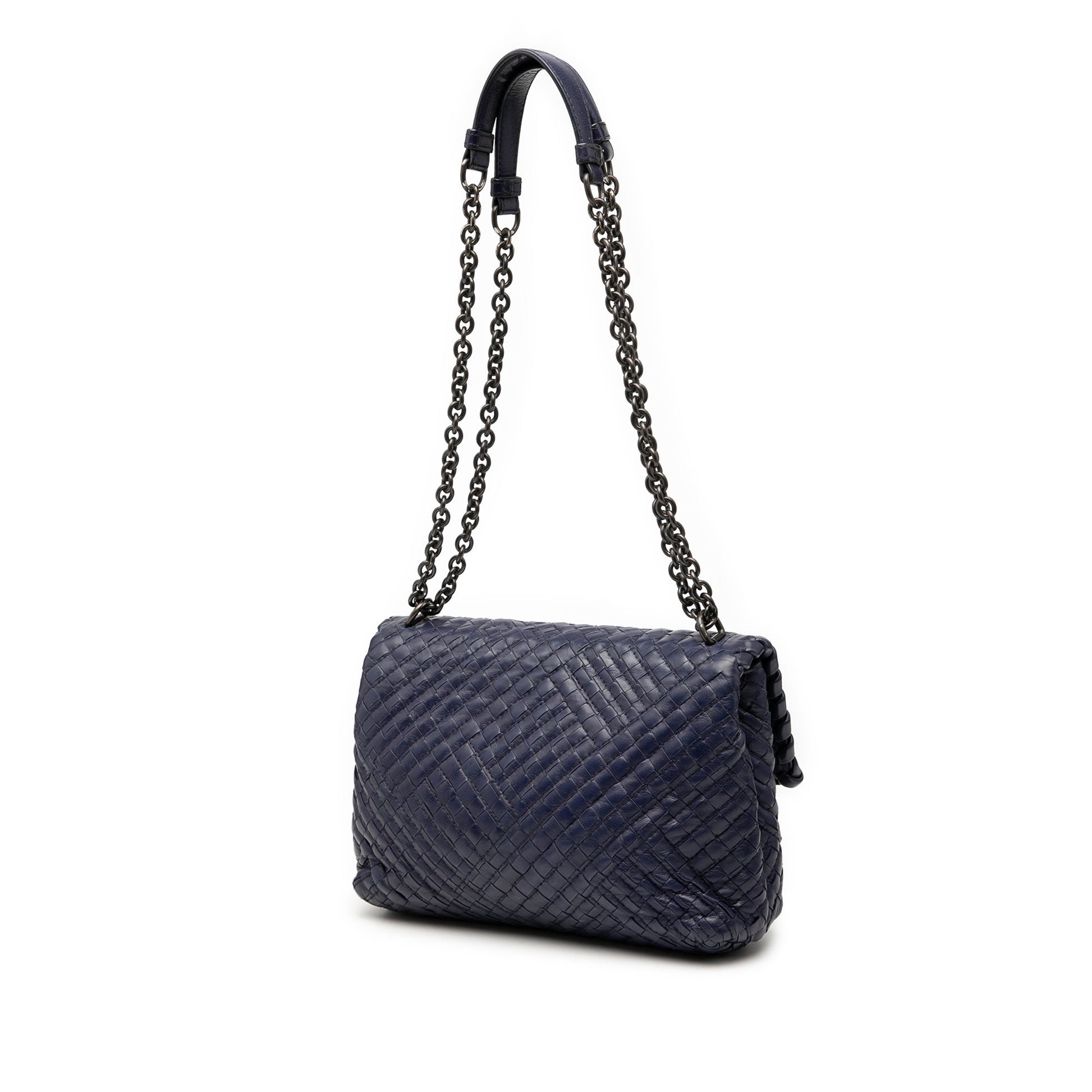 Bottega Veneta Small Nappa Intrecciato Boutis Olimpia Shoulder Bag