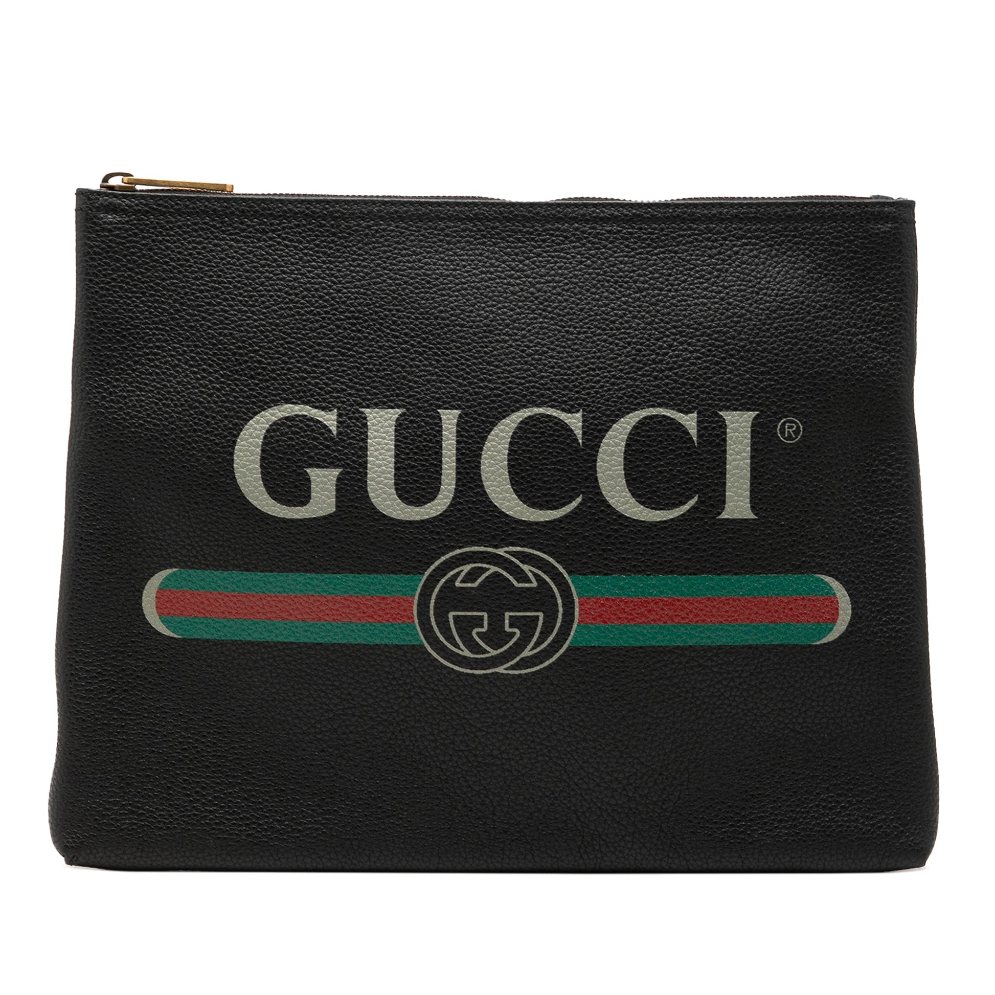 Gucci Medium Calfskin Logo Portfolio Clutch