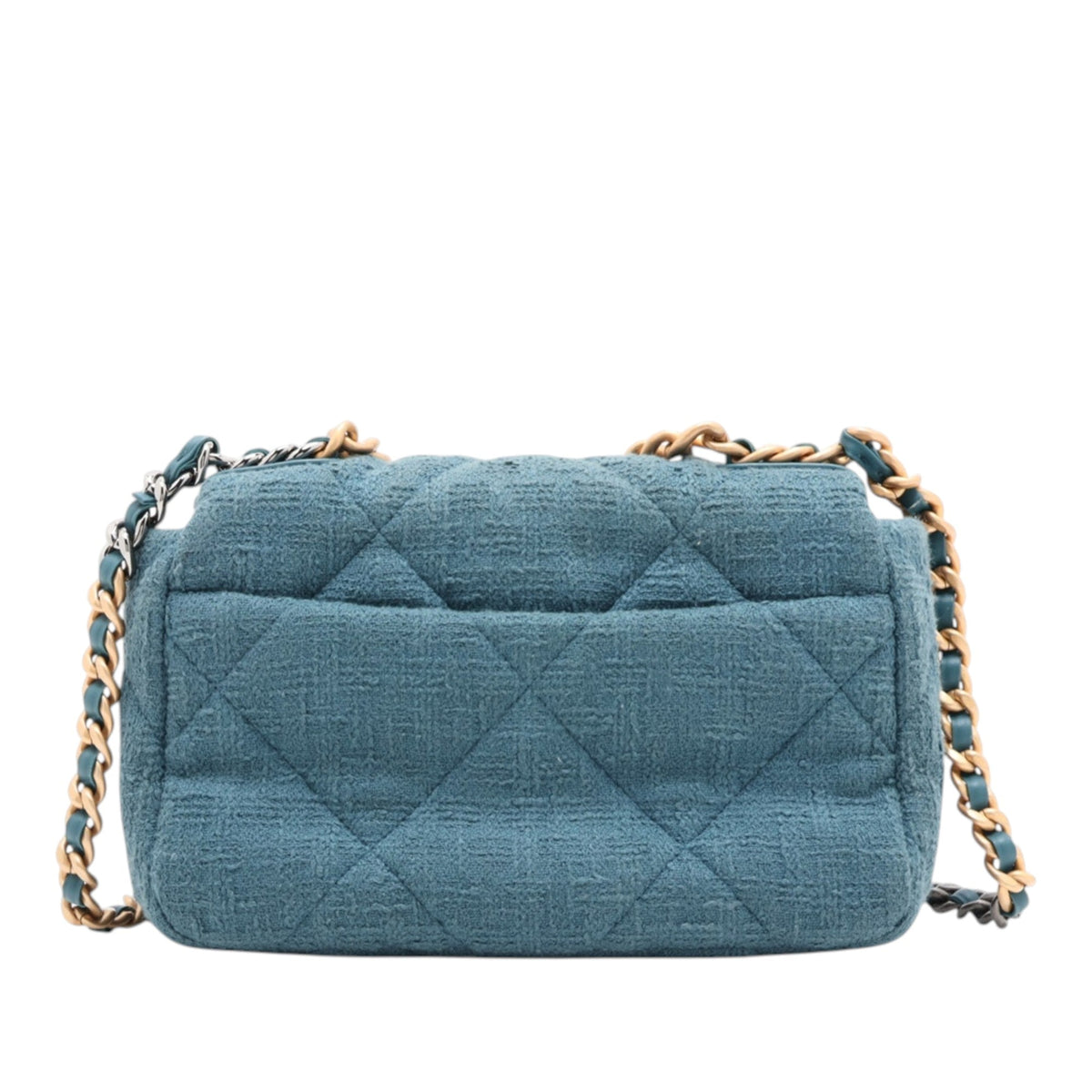 Chanel Medium Tweed 19 Flap — Blue
