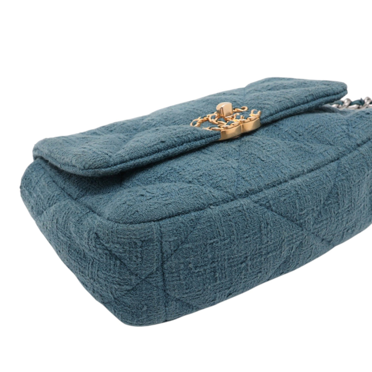 Chanel Medium Tweed 19 Flap — Blue
