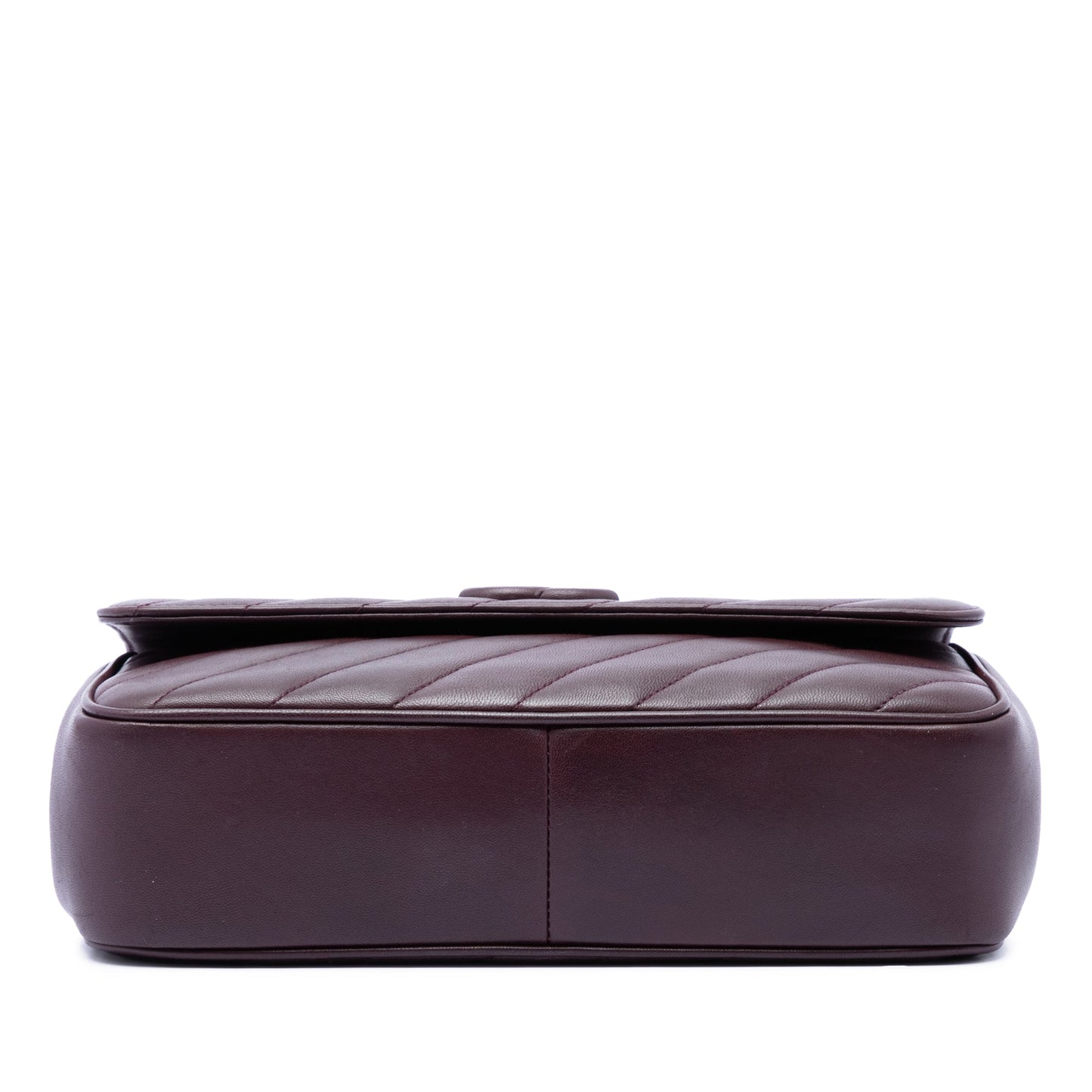 Chanel Diagonal Quilted Lambskin CC Signature Flap