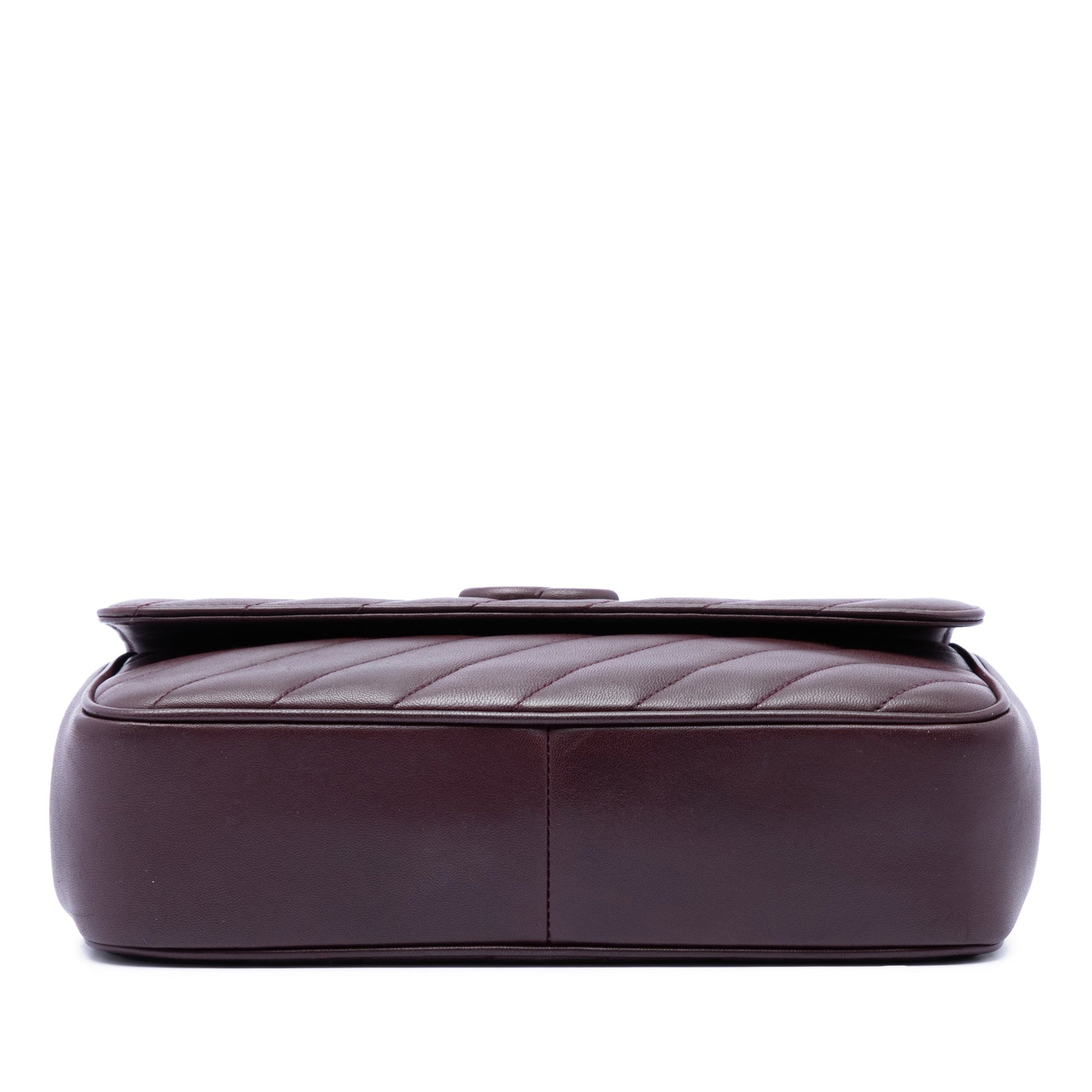 Chanel Diagonal Quilted Lambskin CC Signature Flap
