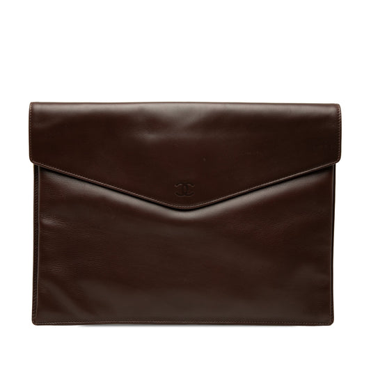 Chanel CC Smooth Calfskin Envelope Clutch