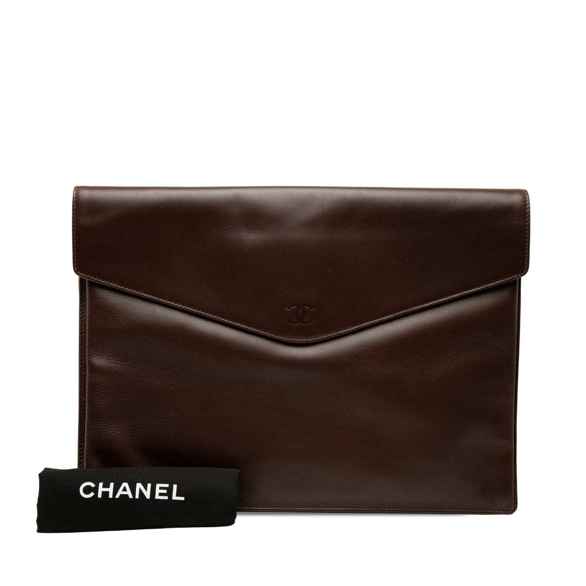 Chanel CC Smooth Calfskin Envelope Clutch