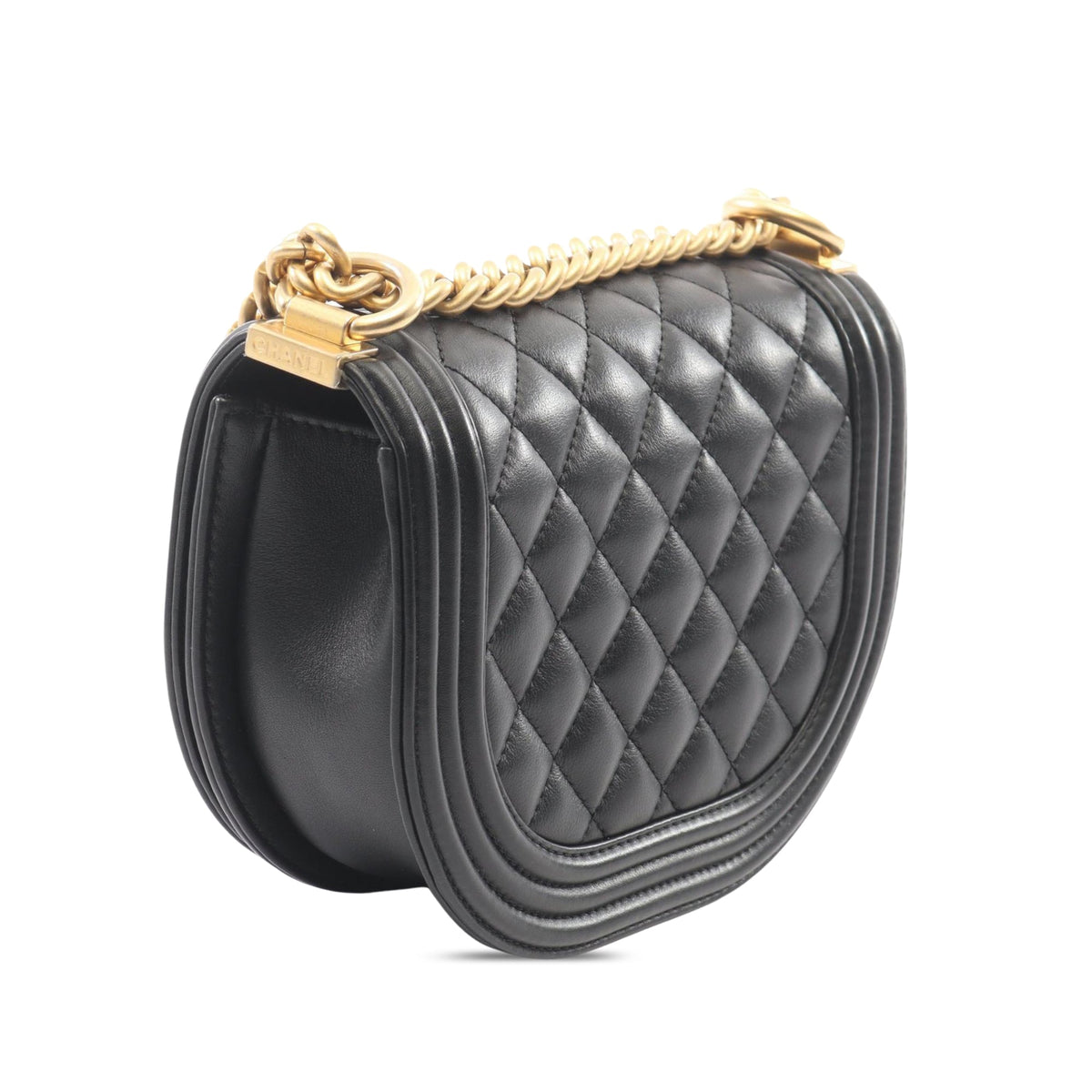 Chanel Small Quilted Lambskin Boy Messenger Bag