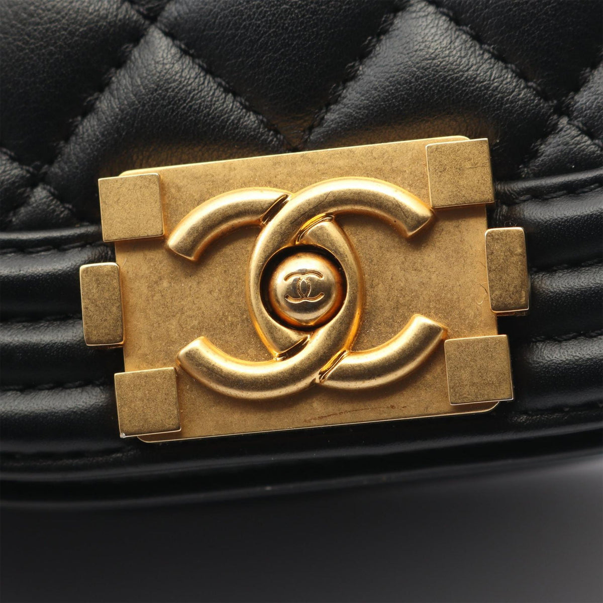 Chanel Small Quilted Lambskin Boy Messenger Bag