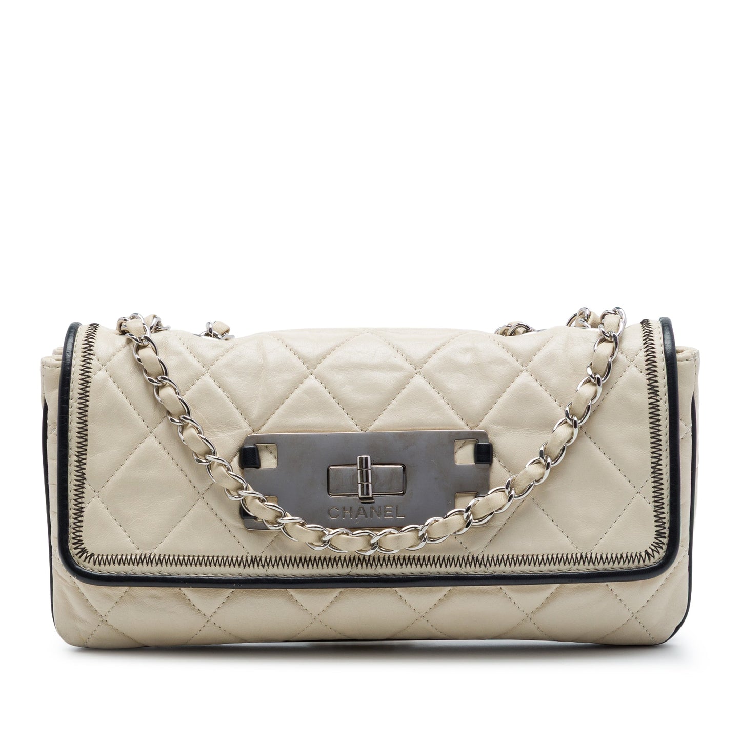 Chanel Quilted Aged Lambskin Reissue 2.55 East West Flap