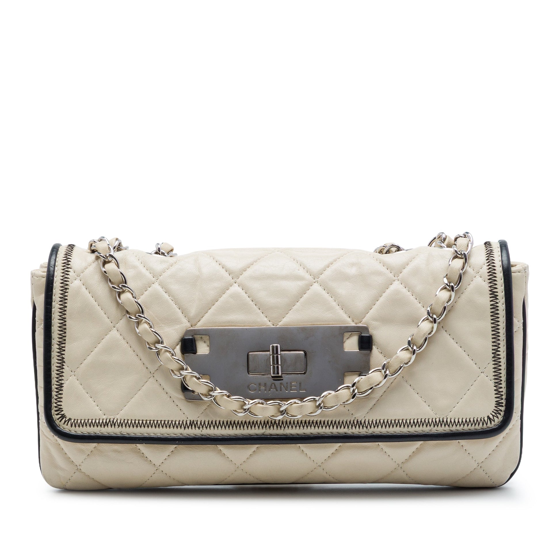 Chanel Quilted Aged Lambskin Reissue 2.55 East West Flap