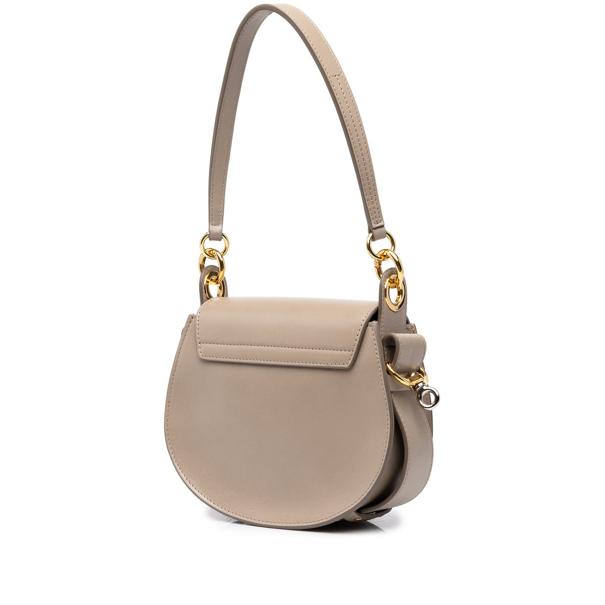 Chloé Small Leather Tess Satchel — Brown