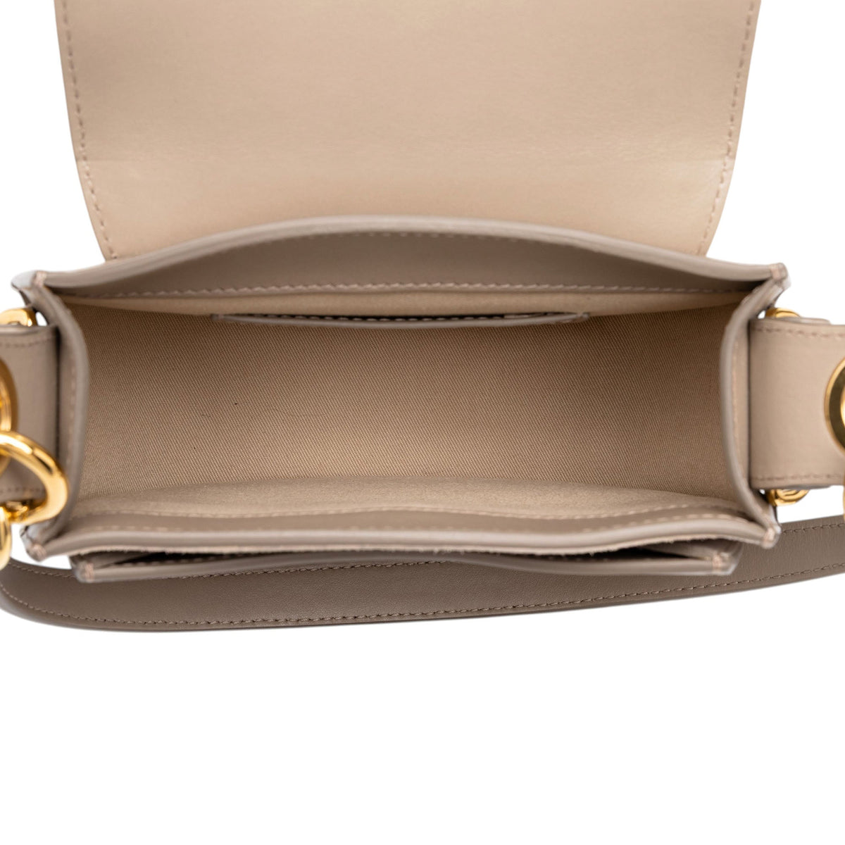 Chloé Small Leather Tess Satchel — Brown