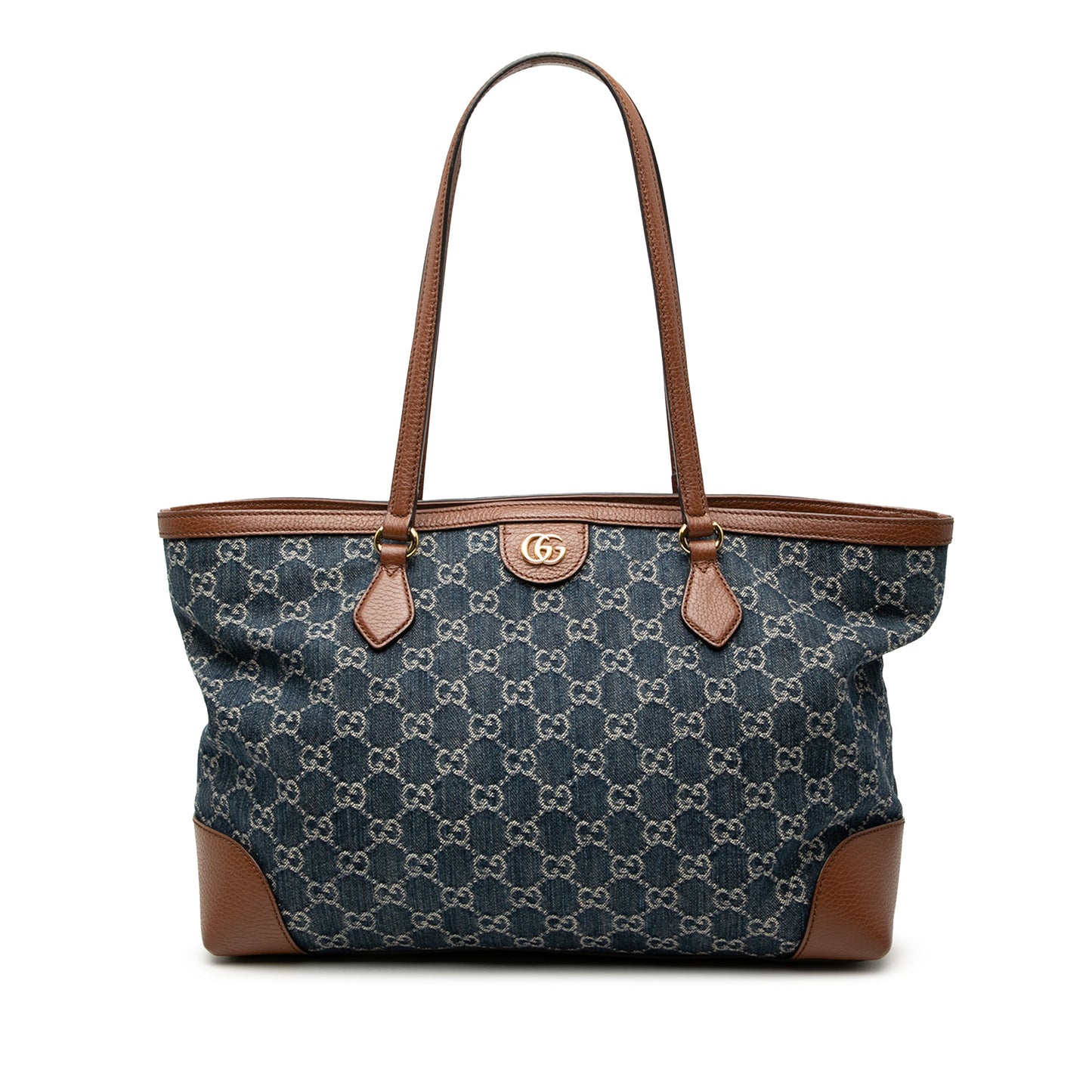 Gucci Medium GG Denim Ophidia Tote