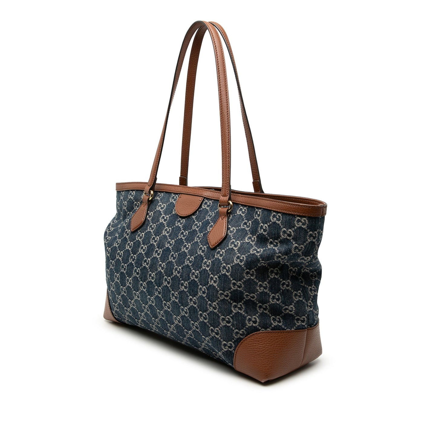 Gucci Medium GG Denim Ophidia Tote