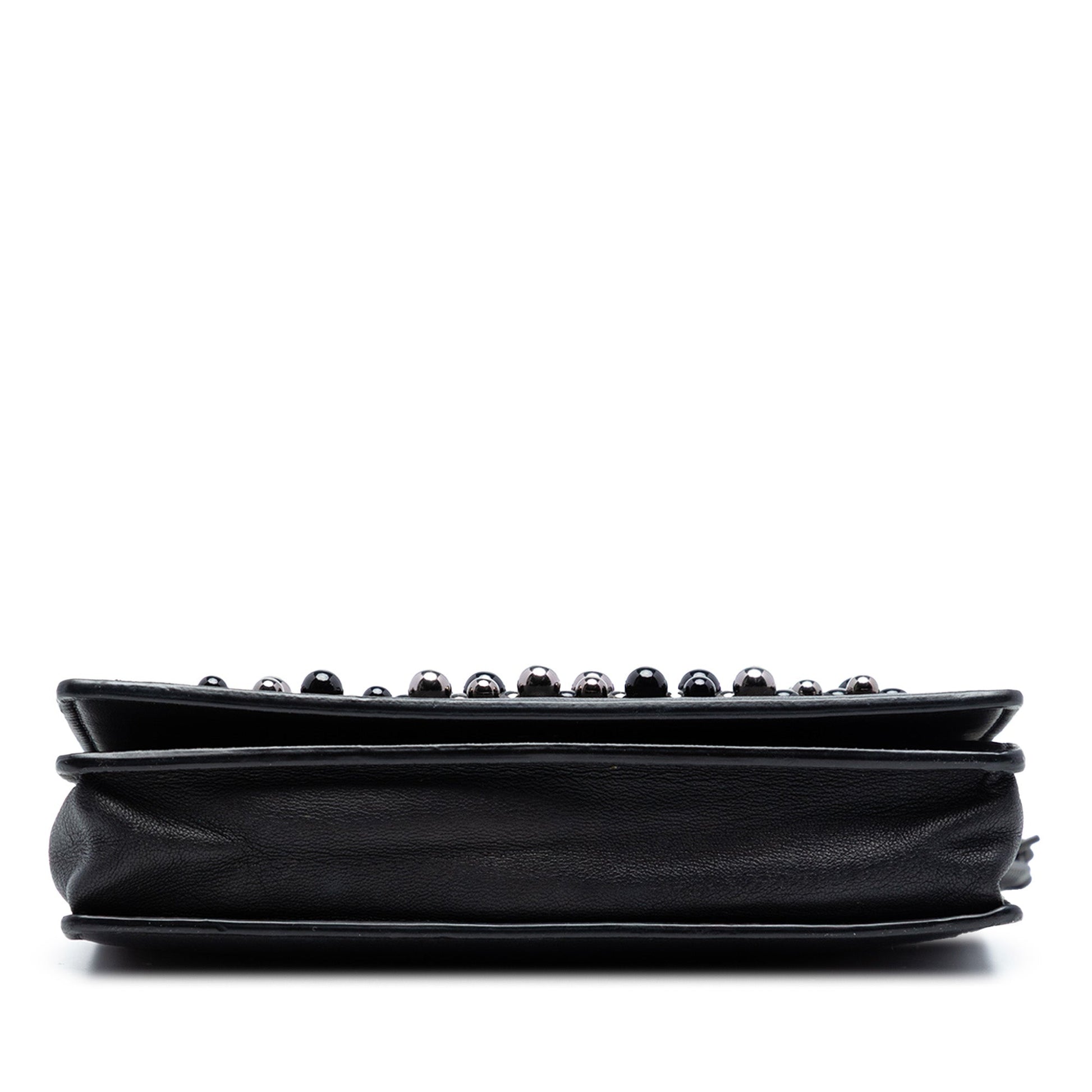 Bottega Veneta Leather Studded Wallet on Chain