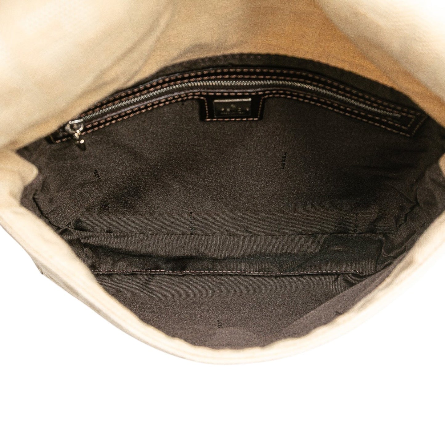 Fendi Zucca Canvas Shoulder Bag