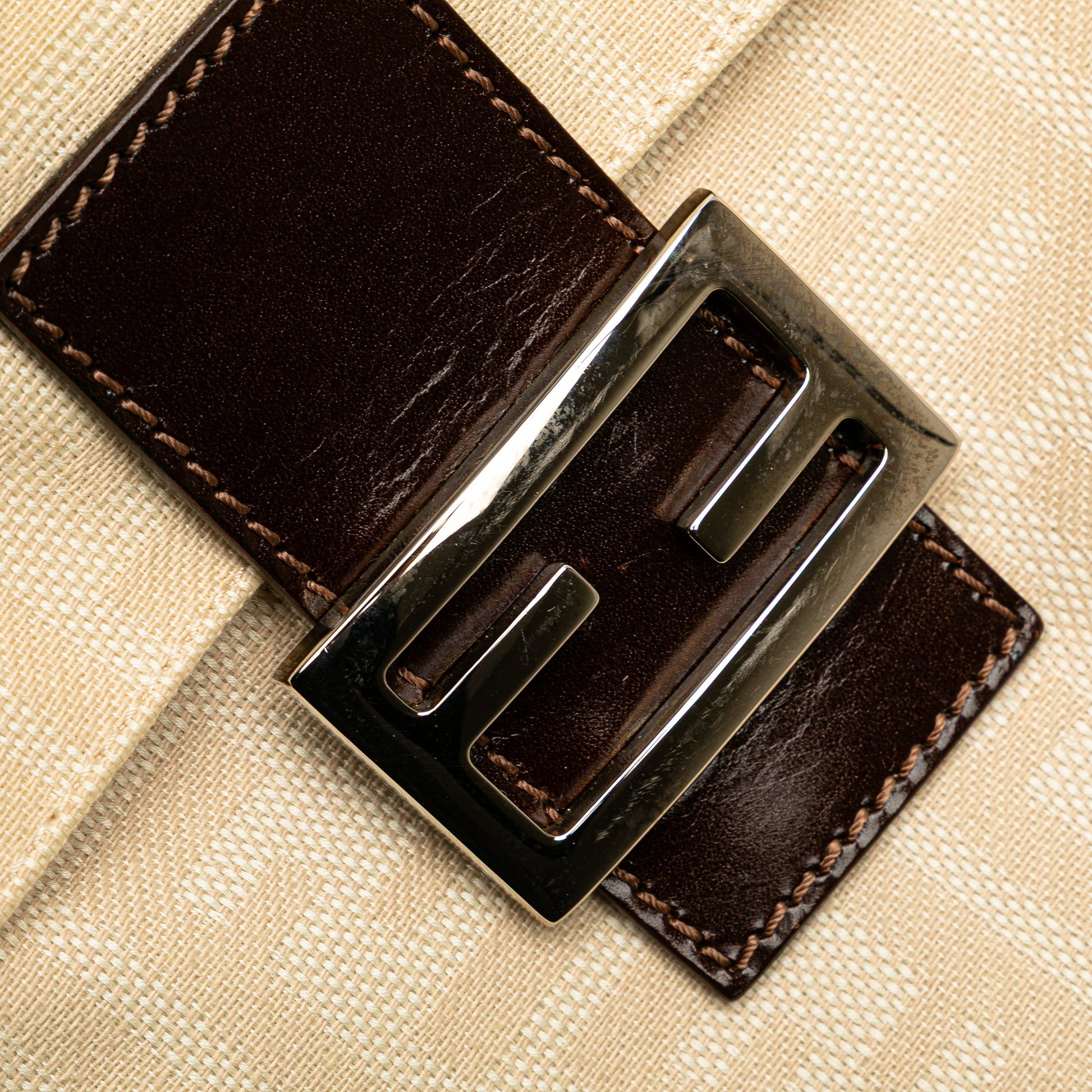 Fendi Zucca Canvas Shoulder Bag
