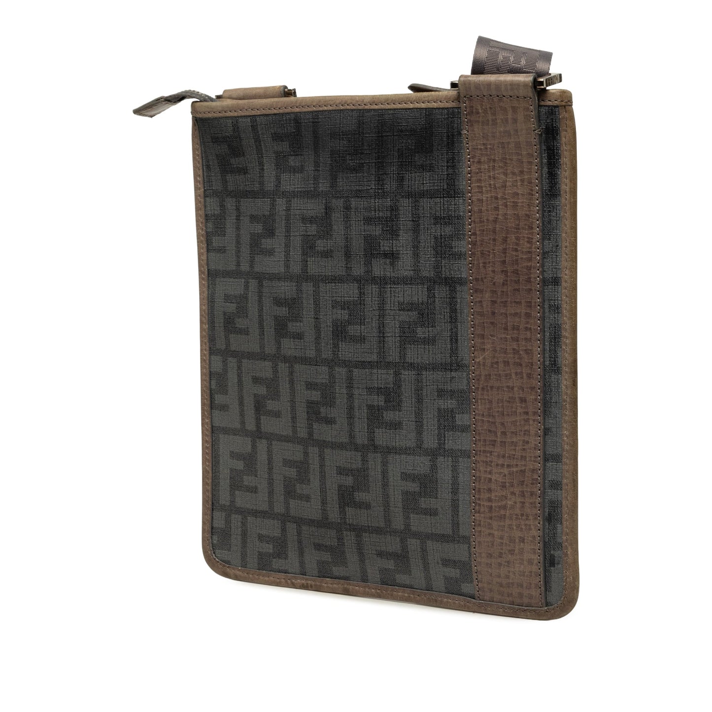 Fendi Zucca Spalmati Flat Messenger Bag