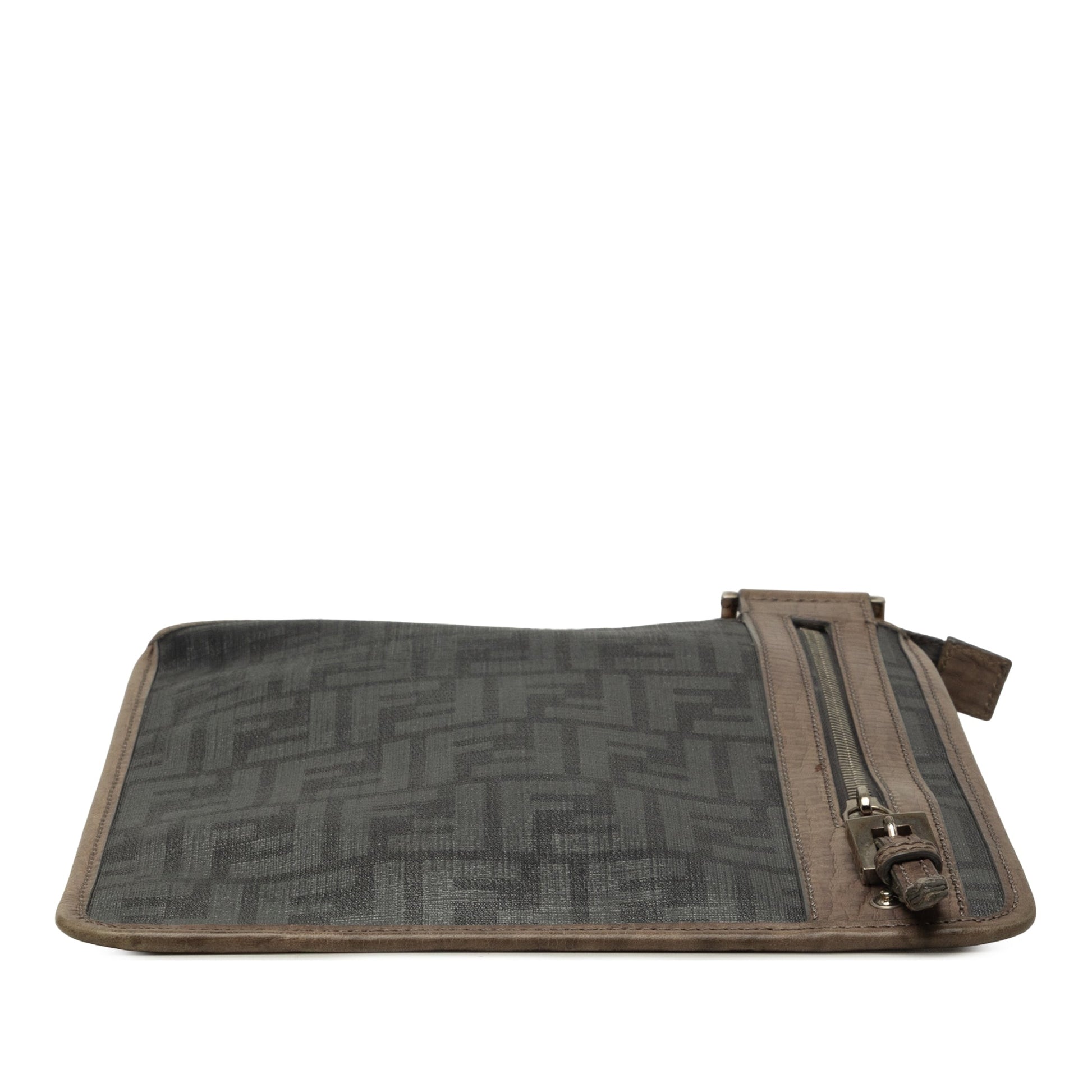 Fendi Zucca Spalmati Flat Messenger Bag